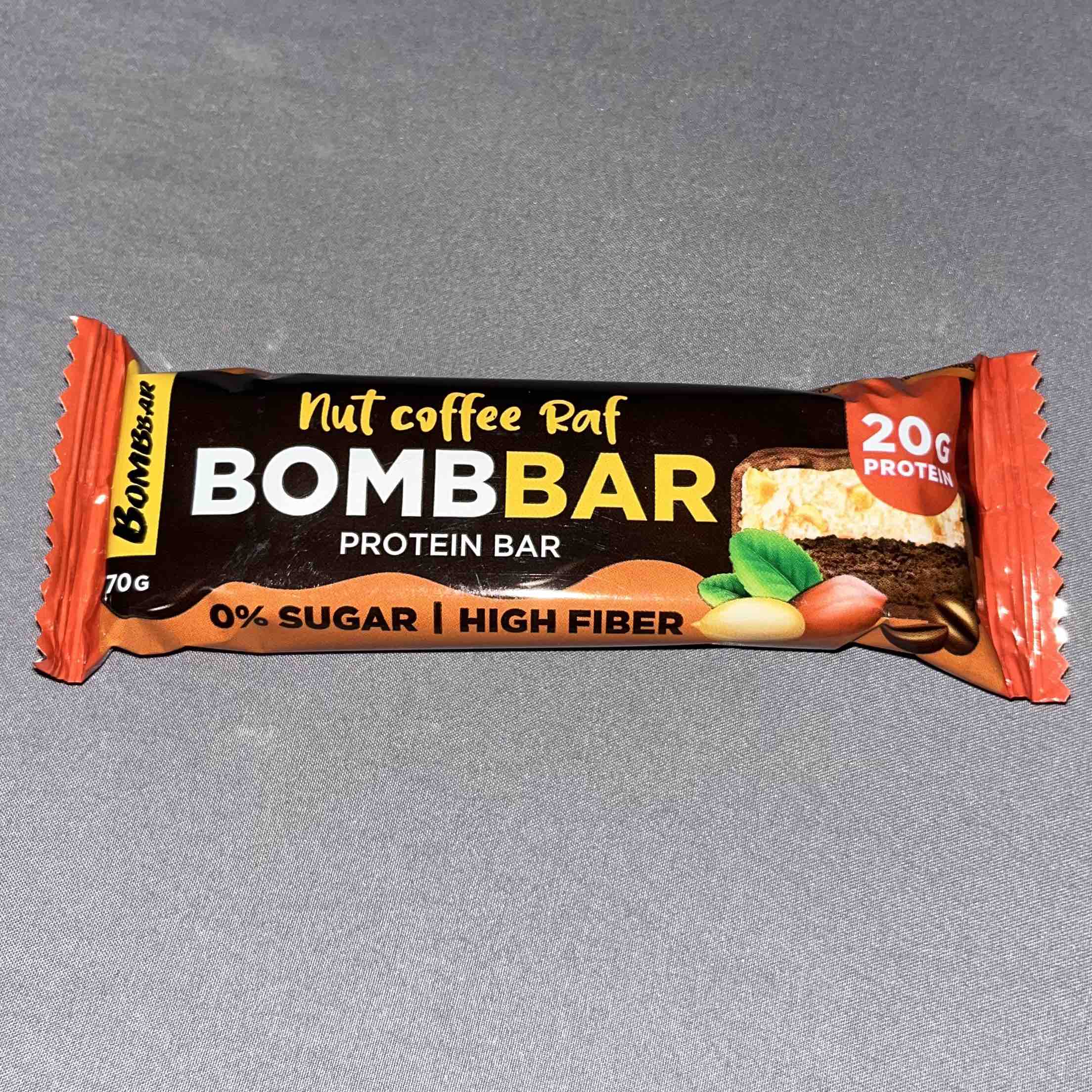 Батончик Bombbar Protein Bar глазированный, Ореховый кофе Раф, 70 г -  отзывы покупателей на Мегамаркет | 100044171120