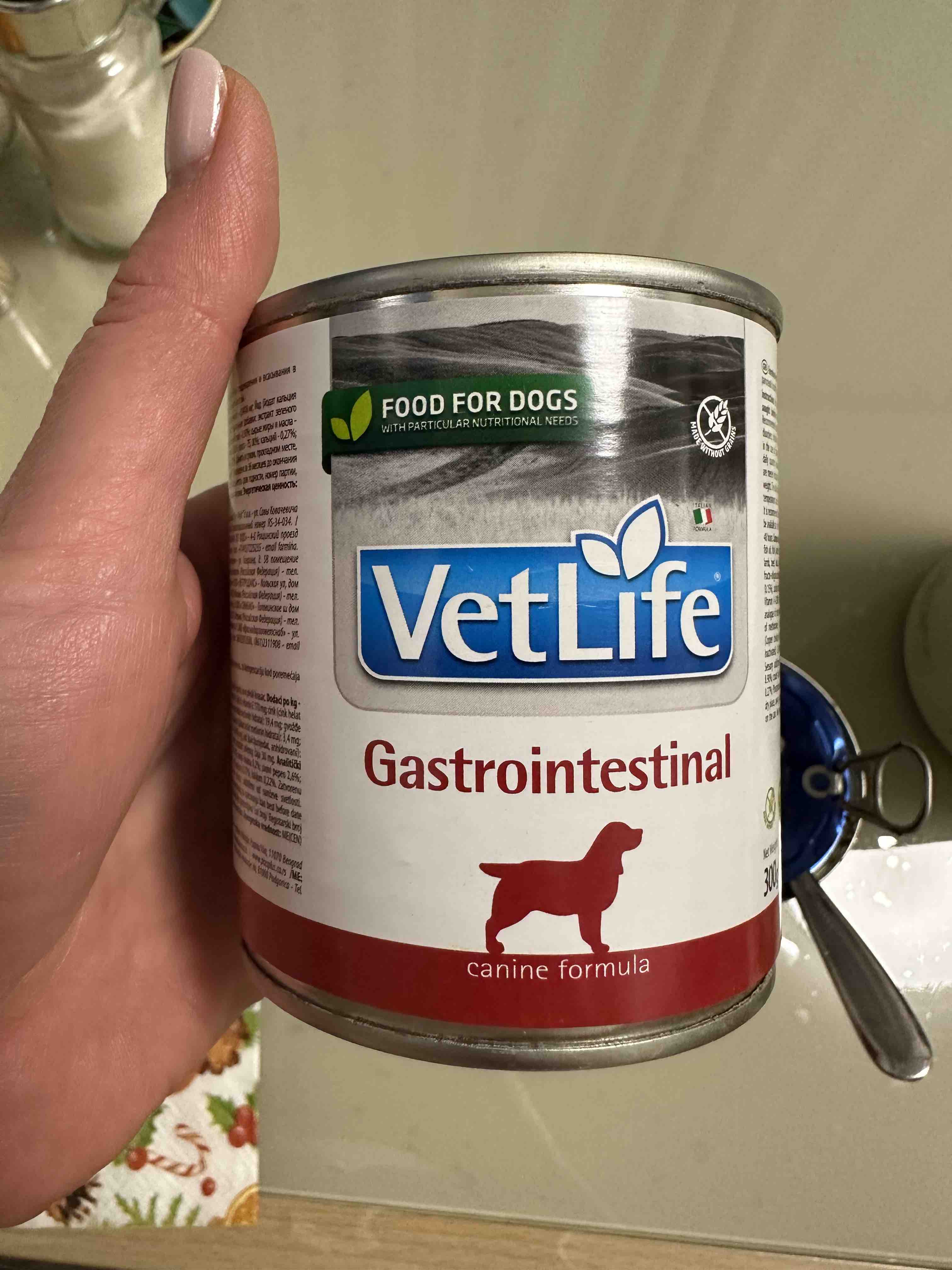 Vet life gastrointestinal для собак влажный