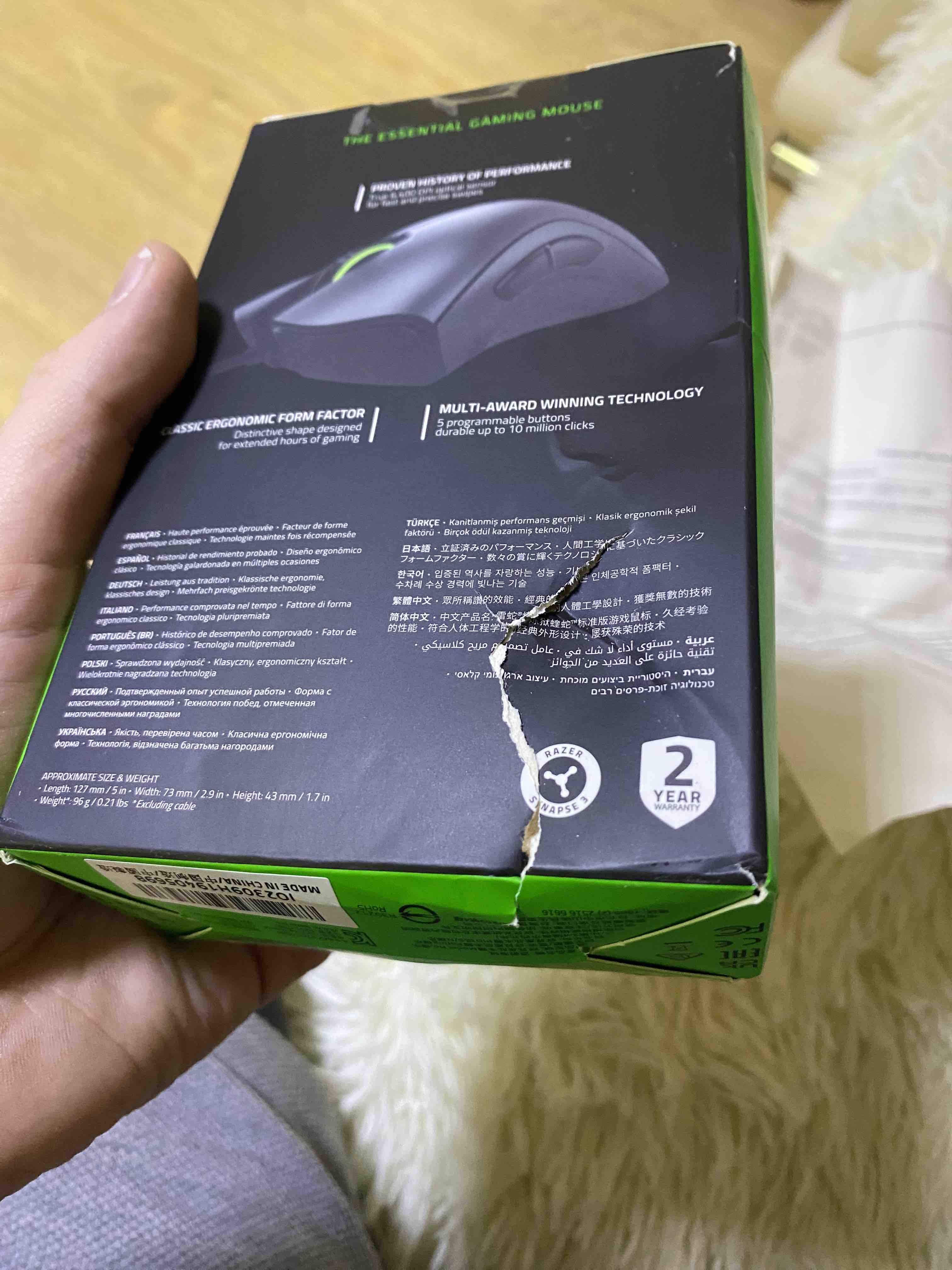 Игровая мышь Razer DeathAdder Essential Black (RZ01-03850100-R3M1) - отзывы  покупателей на маркетплейсе Мегамаркет | Артикул: 100029088195