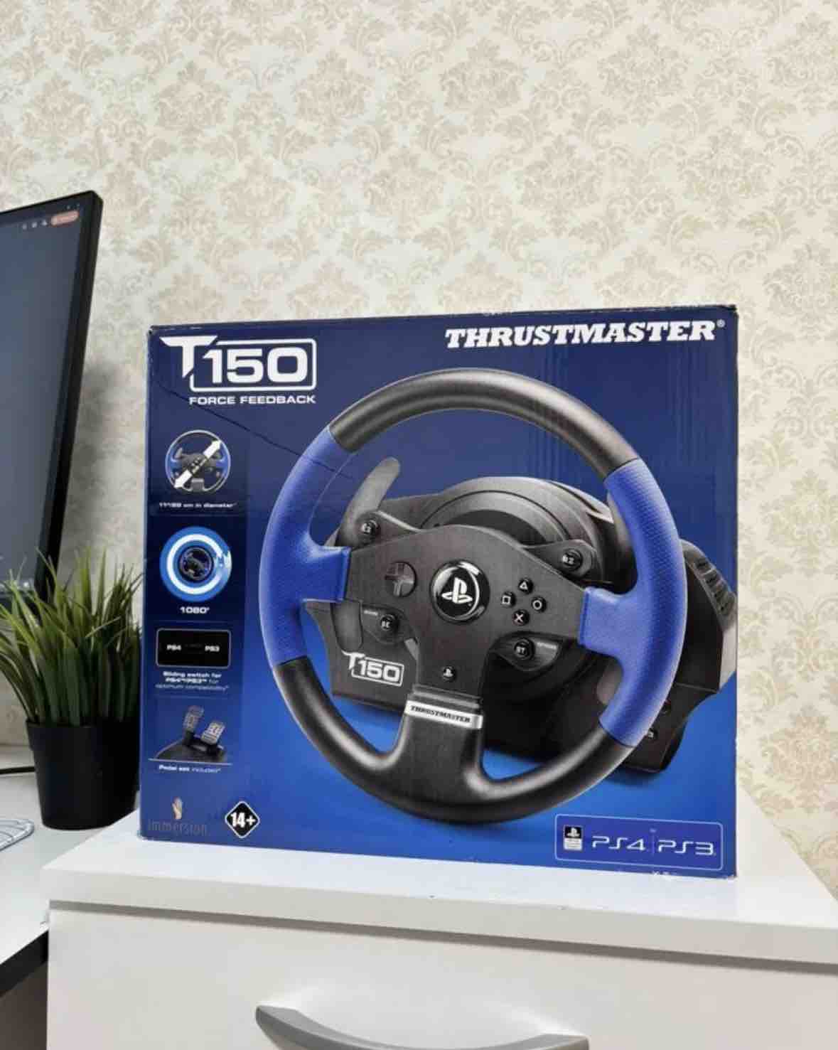 Игровой руль Thrustmaster T150 Force Feedback Black/Blue - отзывы  покупателей на маркетплейсе Мегамаркет | Артикул: 100000062264