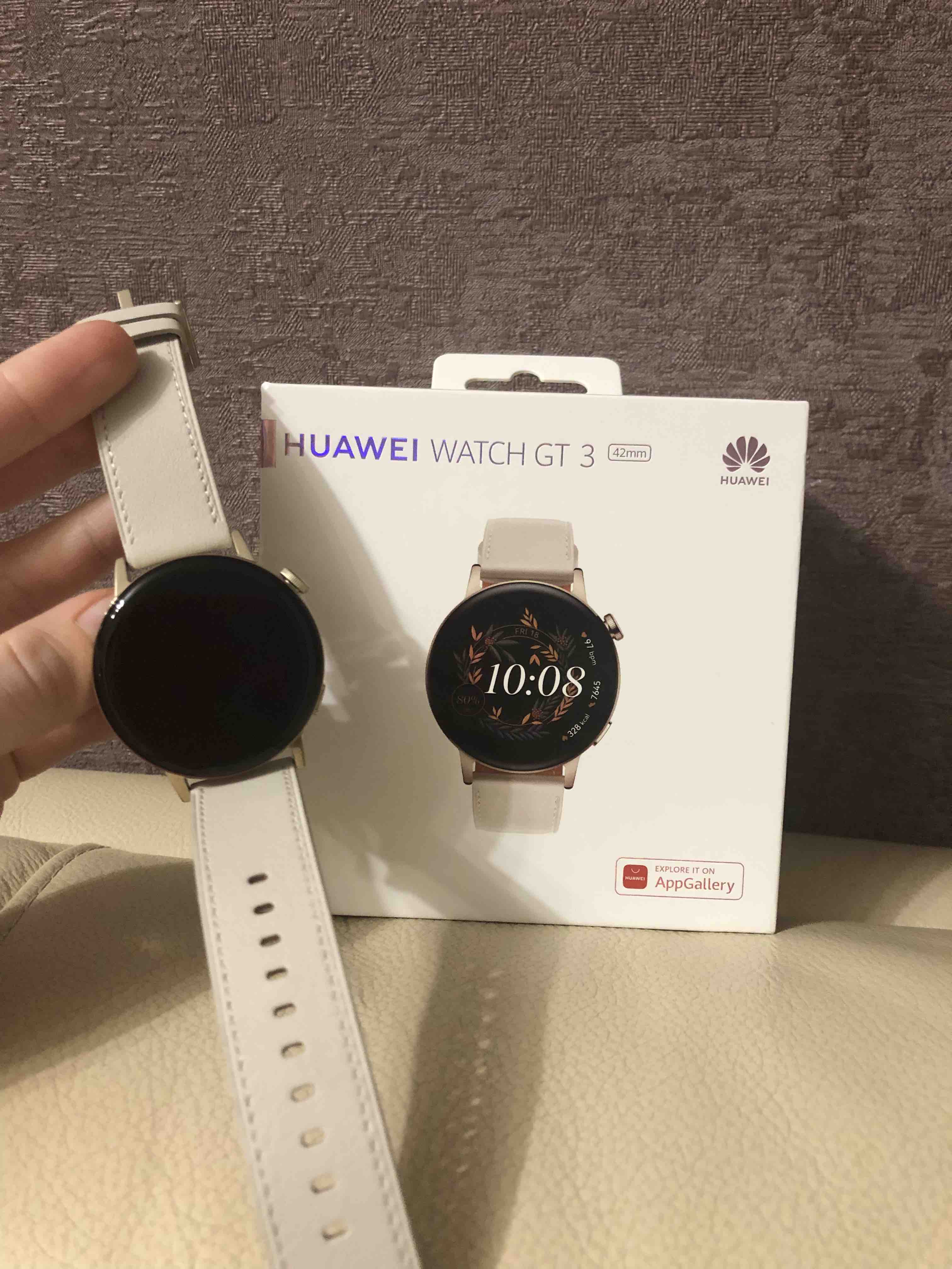 Смарт-часы Huawei GT 3 MIL-B19 Gold SS/White Leather - отзывы покупателей  на маркетплейсе Мегамаркет | Артикул: 100029532445