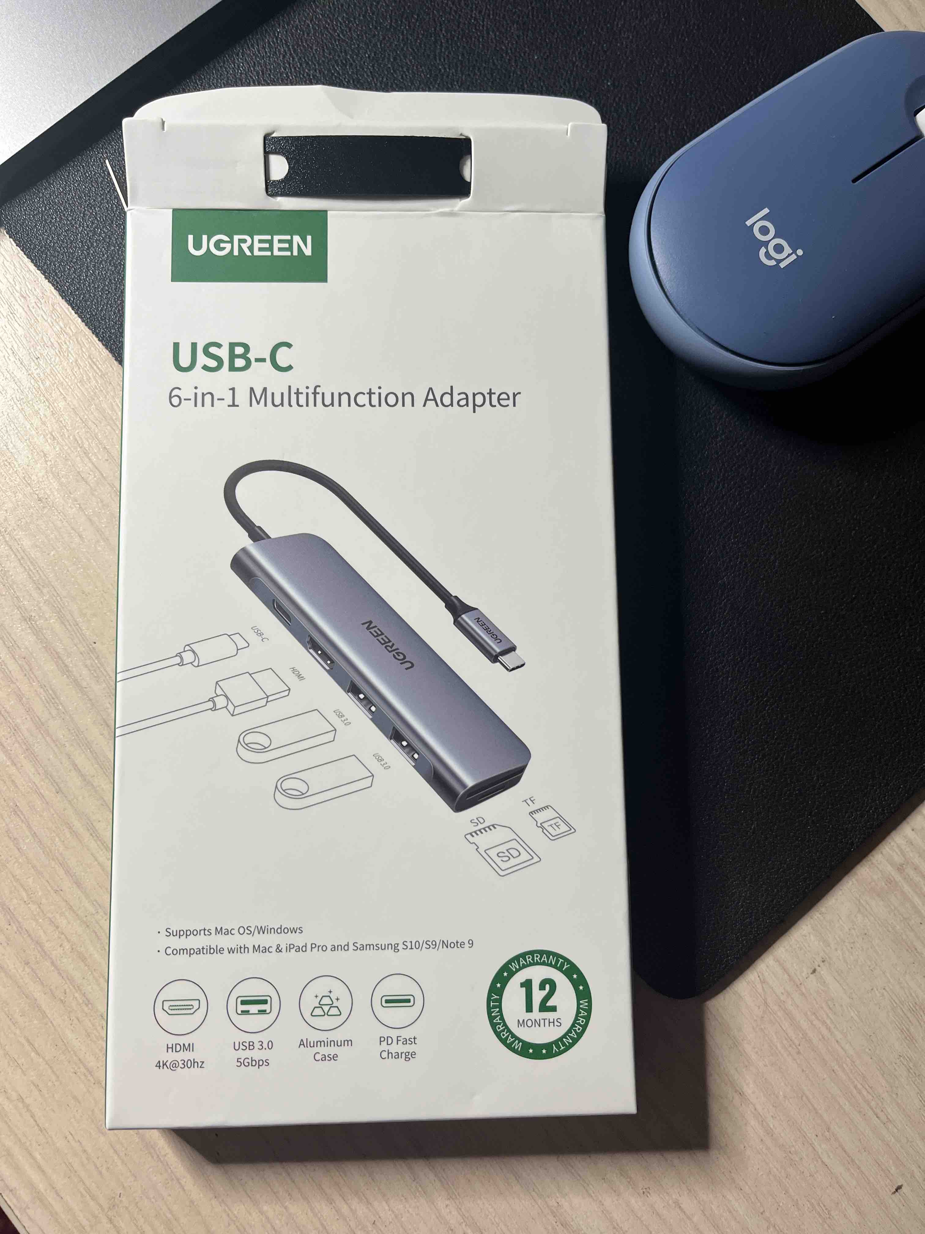 USB концентратор UGREEN 6 в 1 (хаб), HDMI, 2 x USB 3.0, SD/TF, PD (70411) -  отзывы покупателей на маркетплейсе Мегамаркет | Артикул: 600003993474