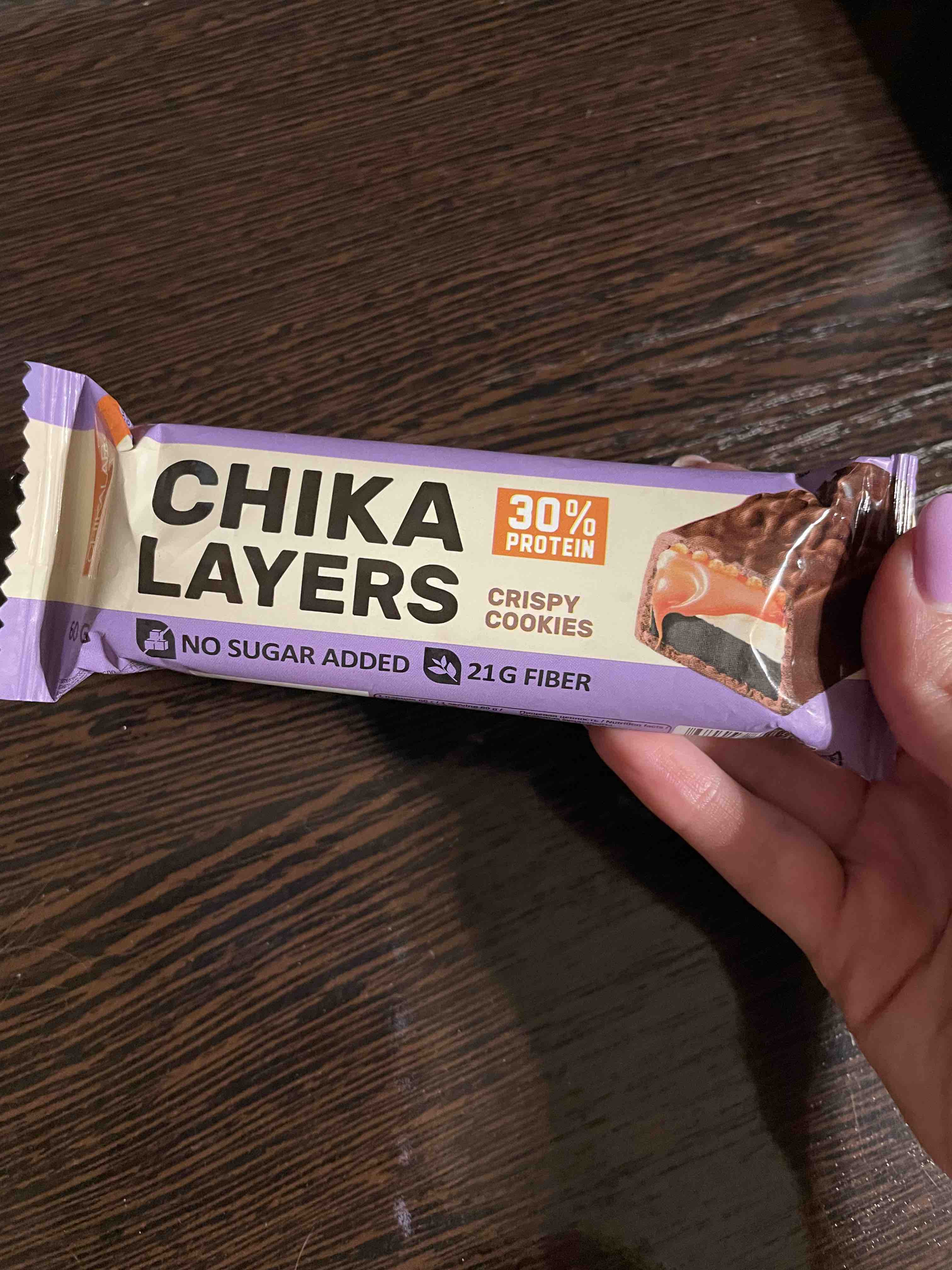 Батончик Chikalab Chika Layers протеиновый, хрустящее печенье с шоколадом,  60 г - отзывы покупателей на Мегамаркет | 100044171114