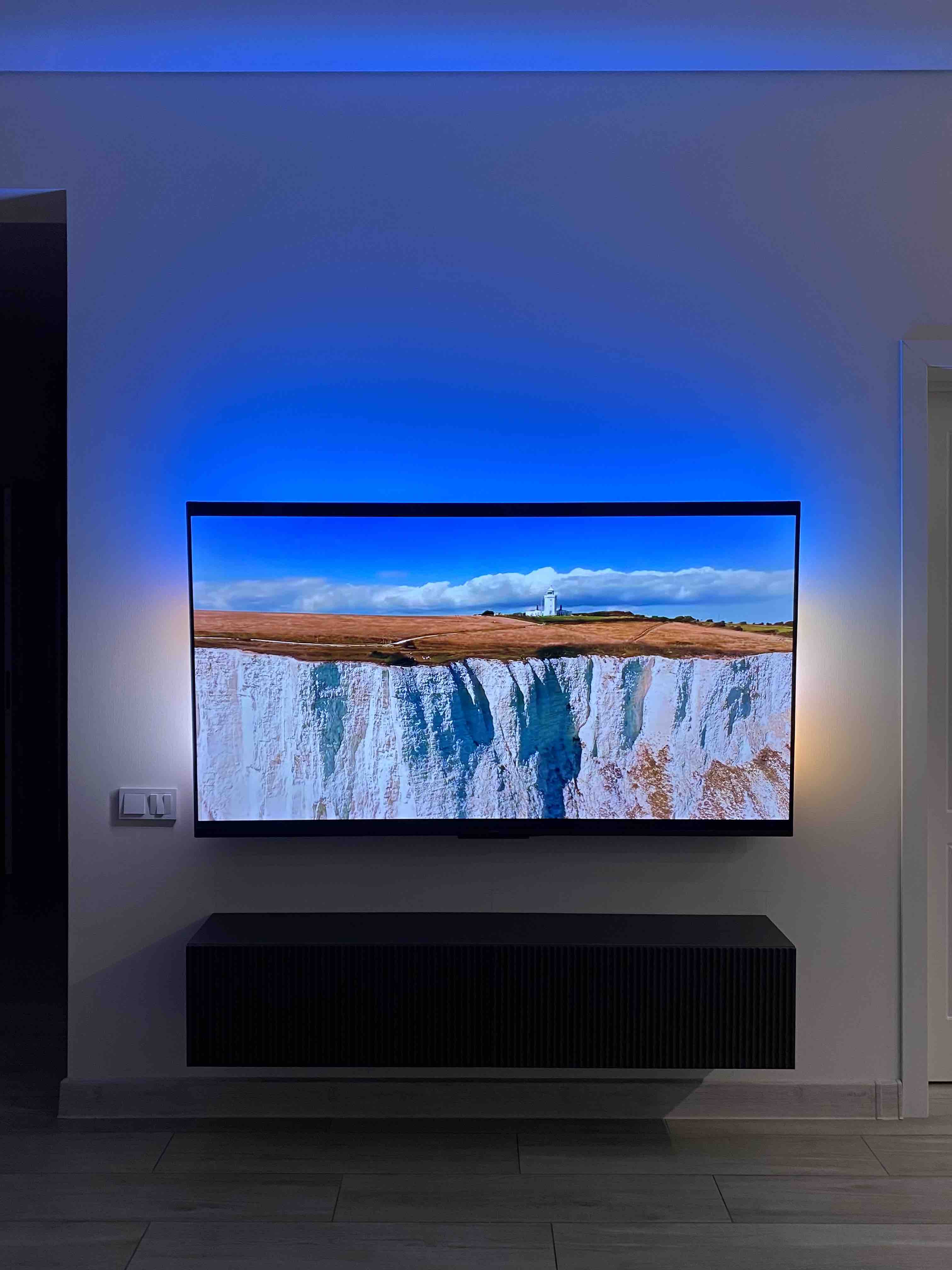 Тумба под ТВ Сканди Puzzlemebel подвесная для ТВ до 65 дюймов Камелия ...