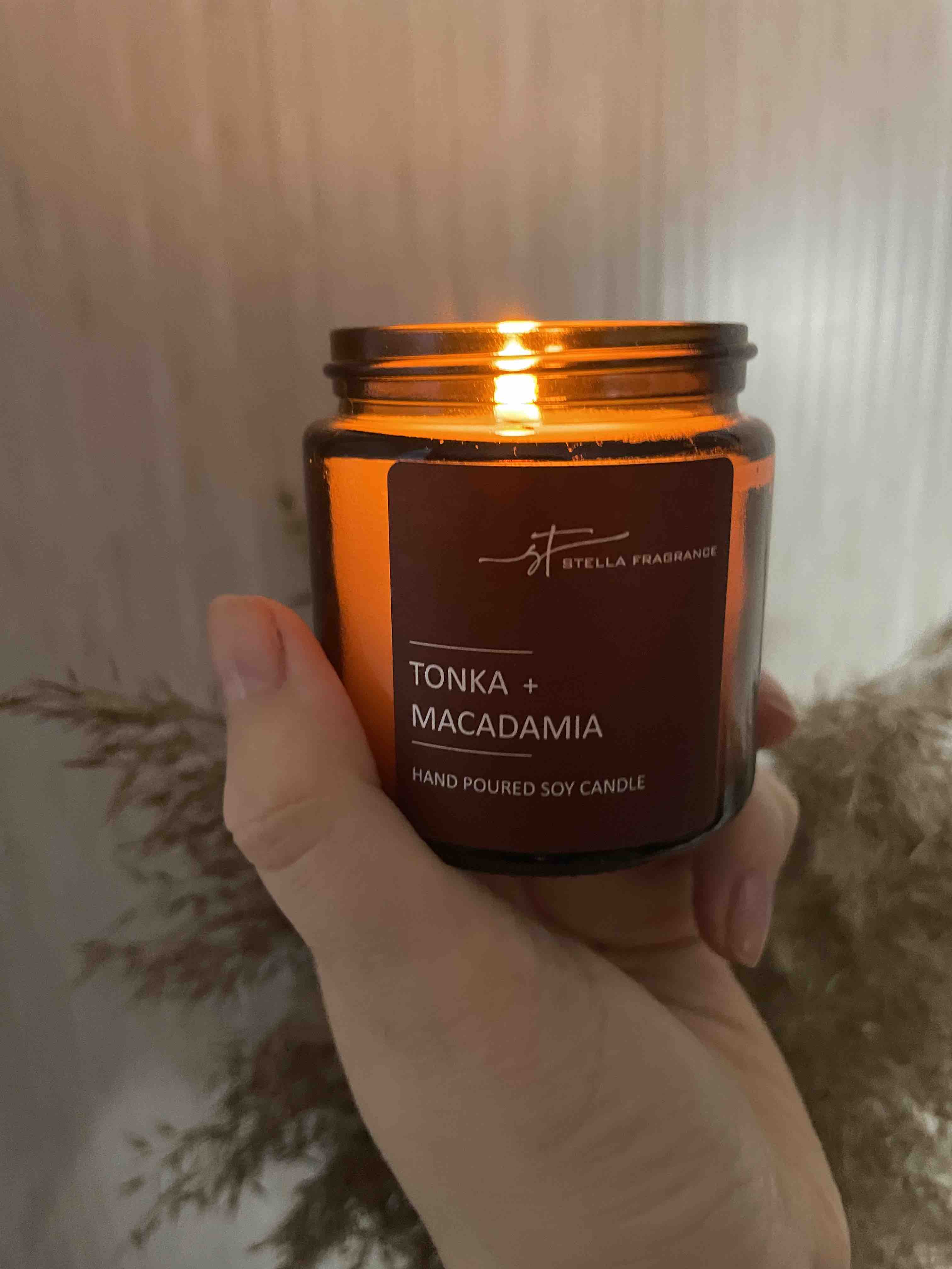 Ароматическая свеча в банке Stella Fragrance Tonka + Macadamia 90 г купить  в интернет-магазине, цены на Мегамаркет