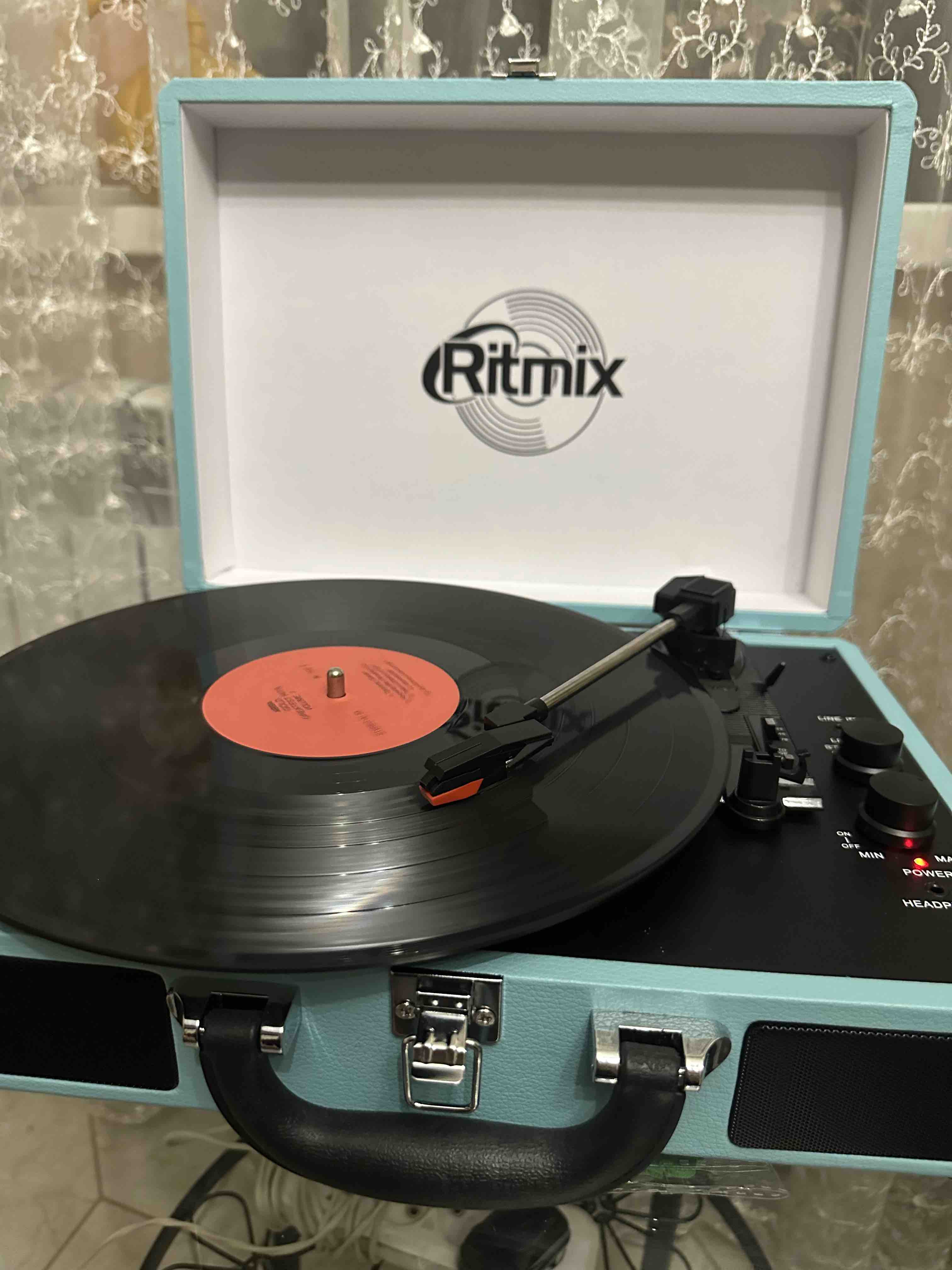 Проигрыватель виниловых пластинок Ritmix LP-160B Blue - отзывы покупателей  на маркетплейсе Мегамаркет | Артикул: 100028273687