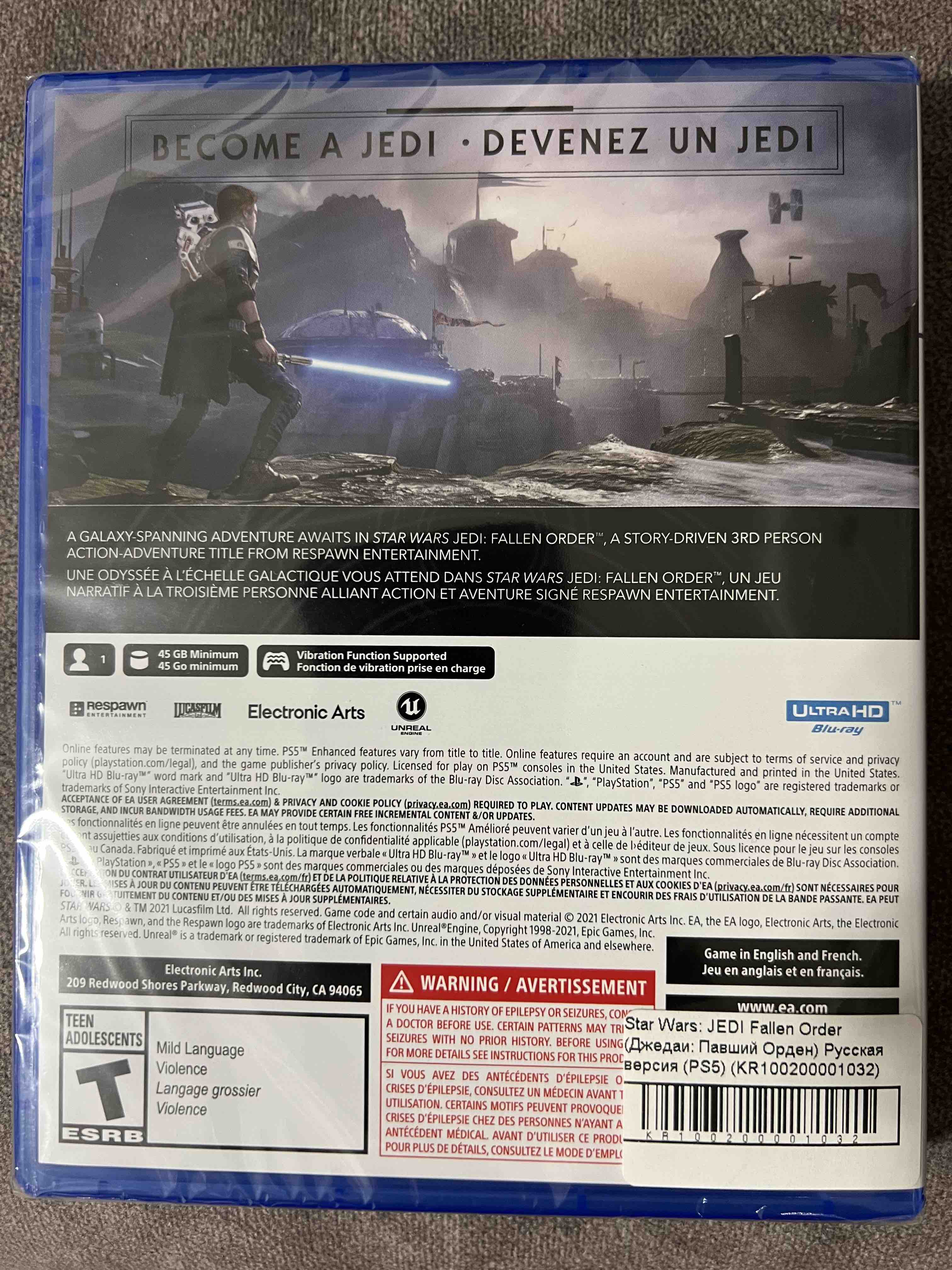 Игра Star Wars: JEDI Fallen Order (Джедаи: Павший Орден) Русская версия  (PS5) - купить в Москве, цены на Мегамаркет | 600007376225