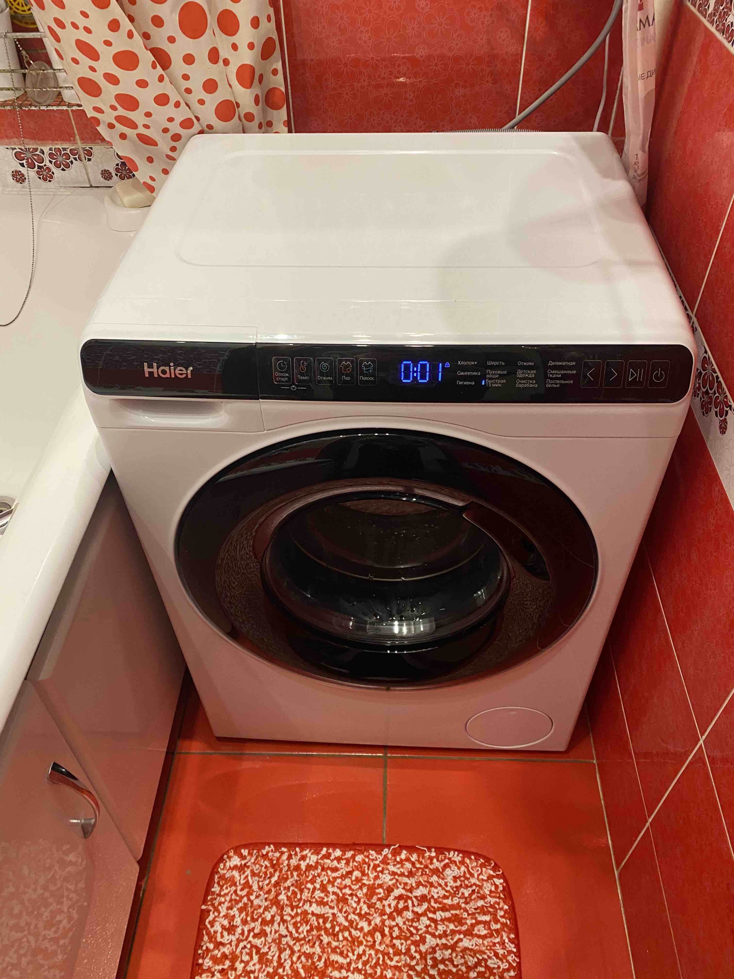 Стиральная машина Haier HW50-BP1026 белый - отзывы покупателей на  маркетплейсе Мегамаркет | Артикул: 600015275757