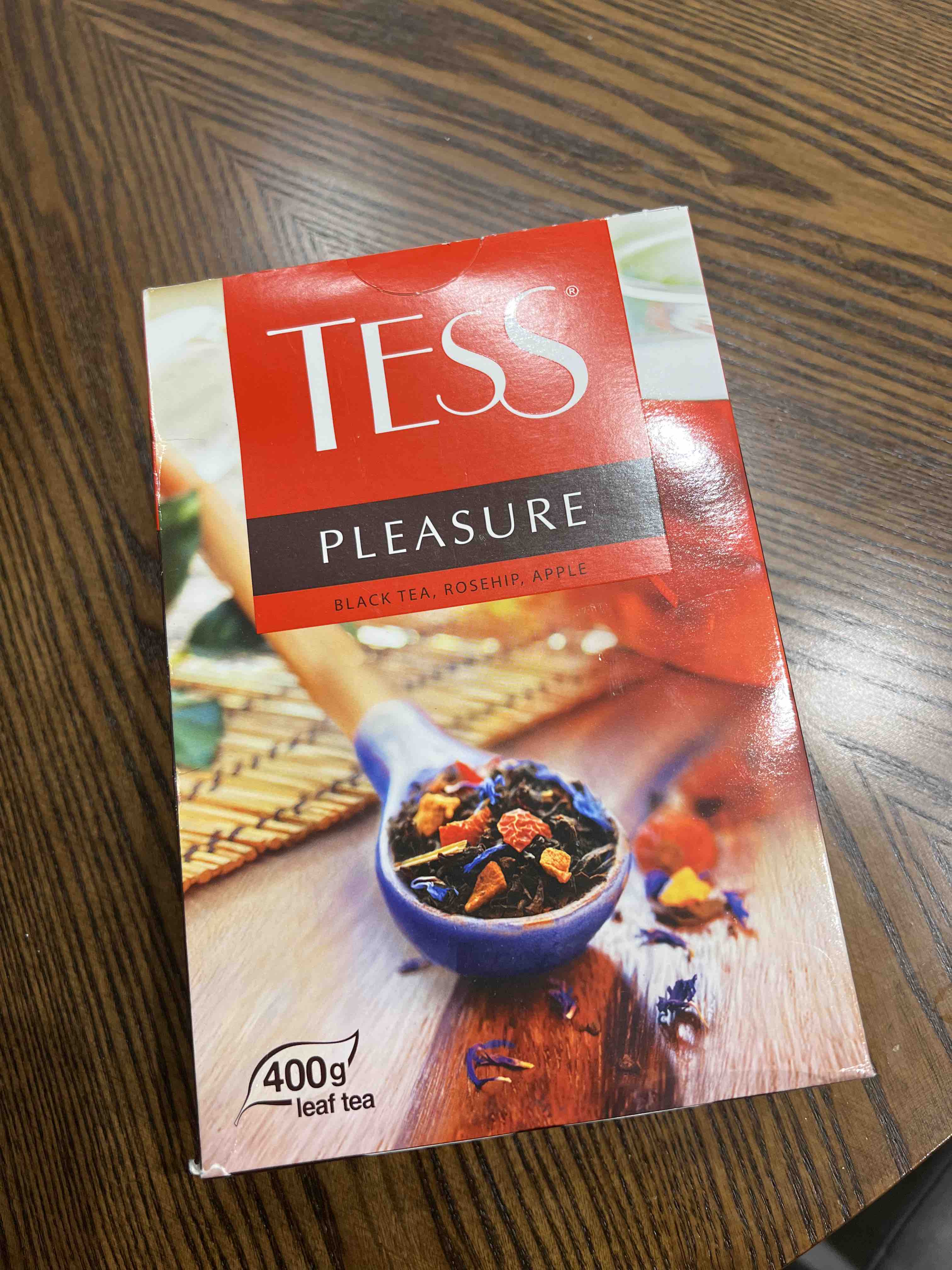 Купить чай чёрный Tess Pleasure, листовой, с шиповником и яблоком, 400 г,  цены на Мегамаркет | Артикул: 100025762901