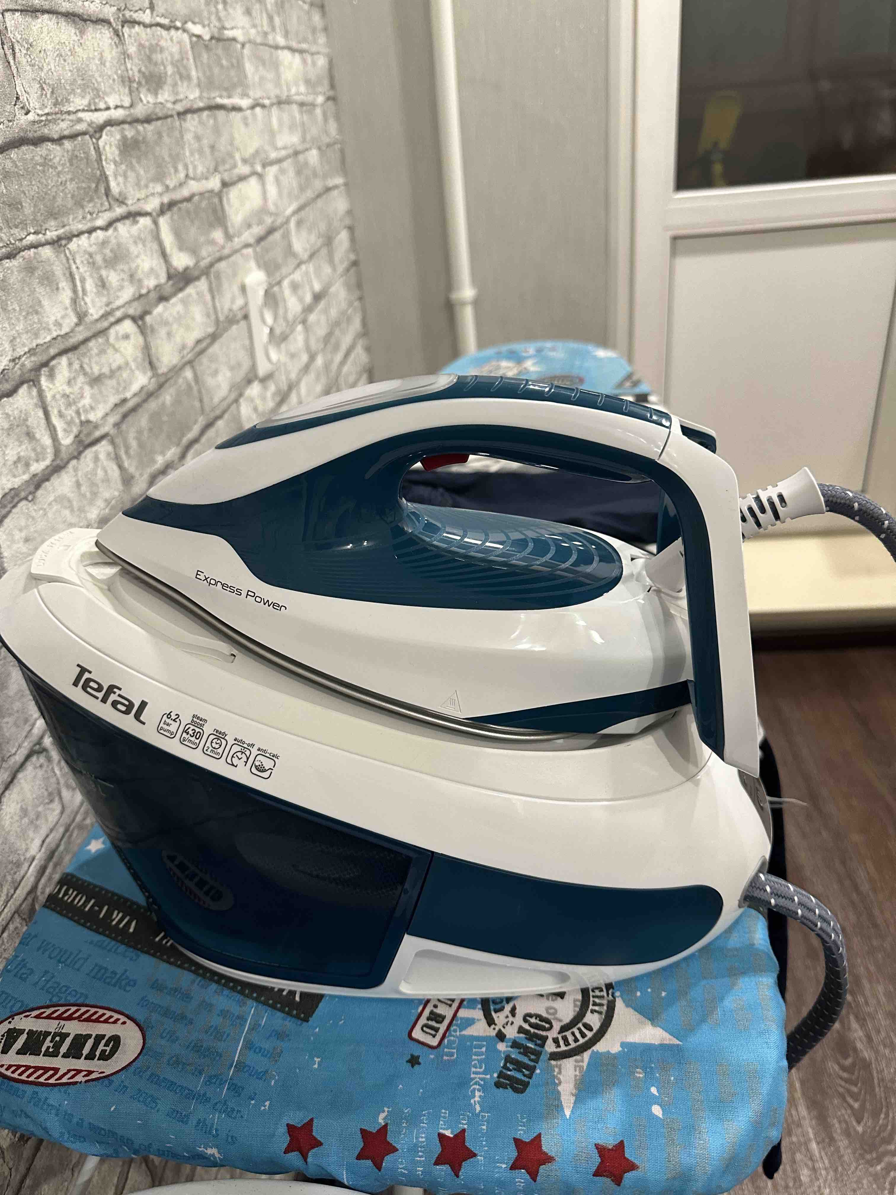 Парогенератор Tefal Express Power SV8111E0, лазурный/белый, купить в ...