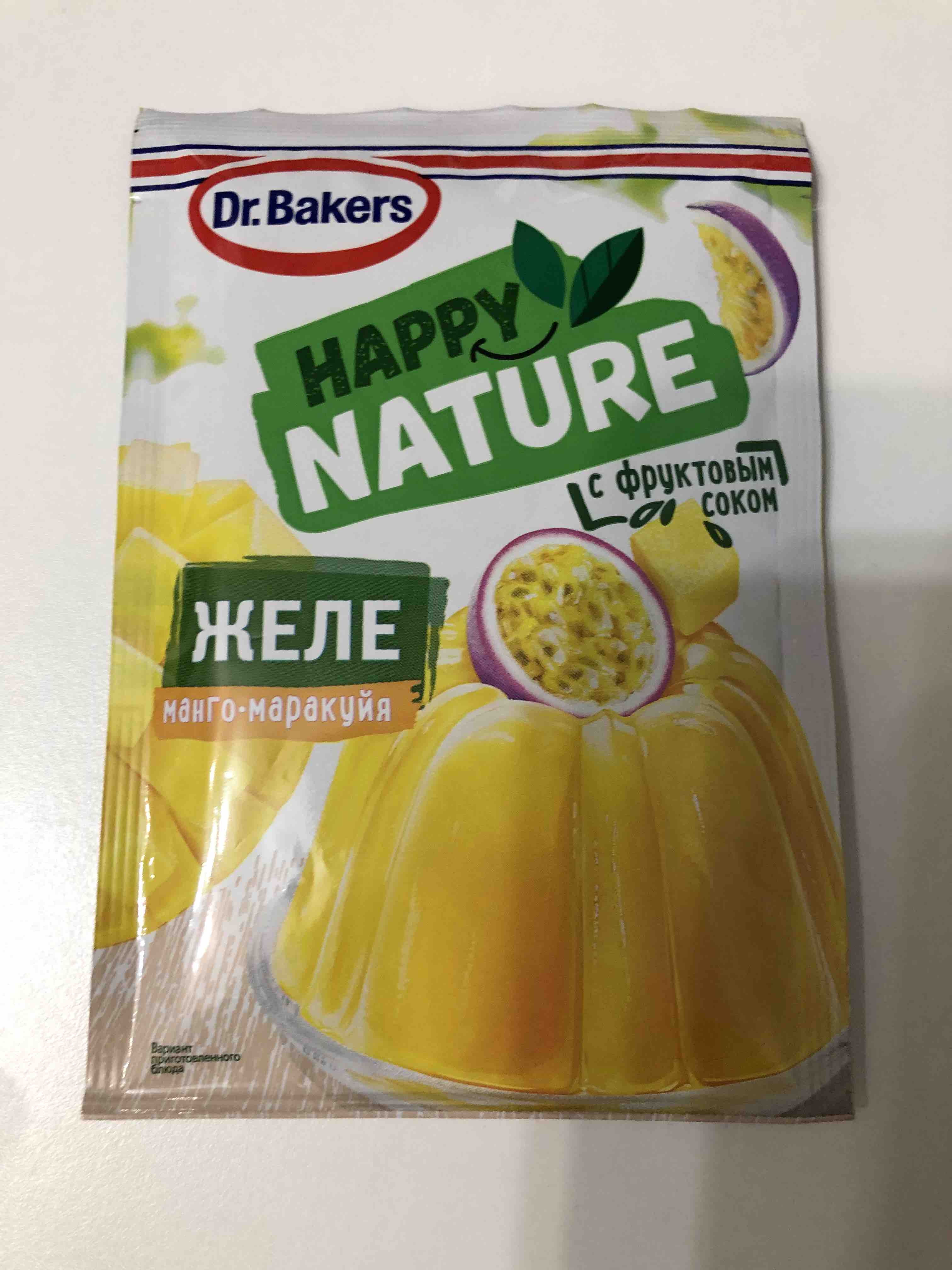 Желе Dr.Oetker Happy Nature вос вкусом манго и маракуйи 41 г - отзывы  покупателей на Мегамаркет | 100029009714