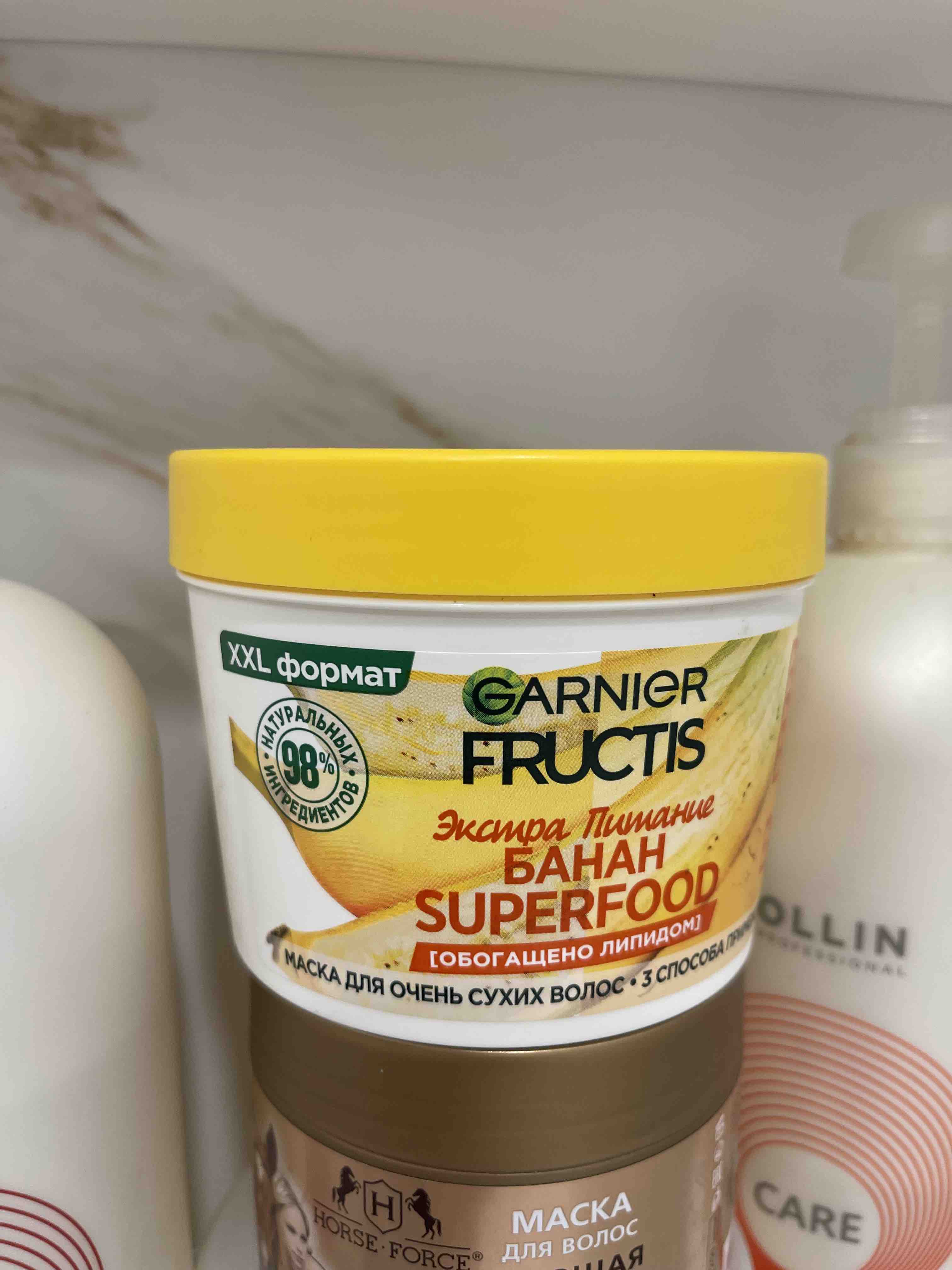 Маска для волос Garnier Fructis Superfood Банан 390 мл - отзывы покупателей  на Мегамаркет | маски для волос