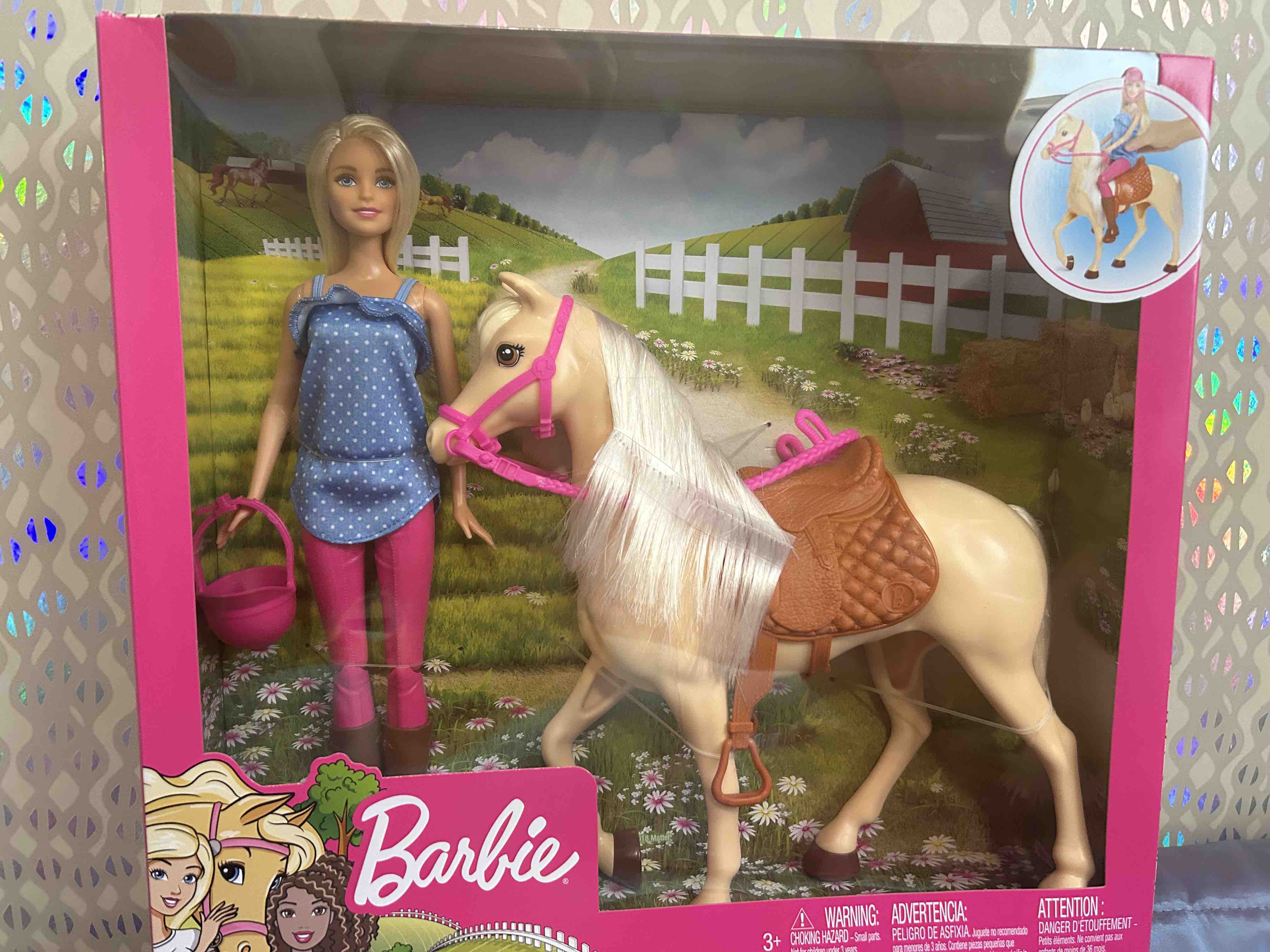 Купить кукла Mattel Barbie FXH13 с лошадью, цены на Мегамаркет