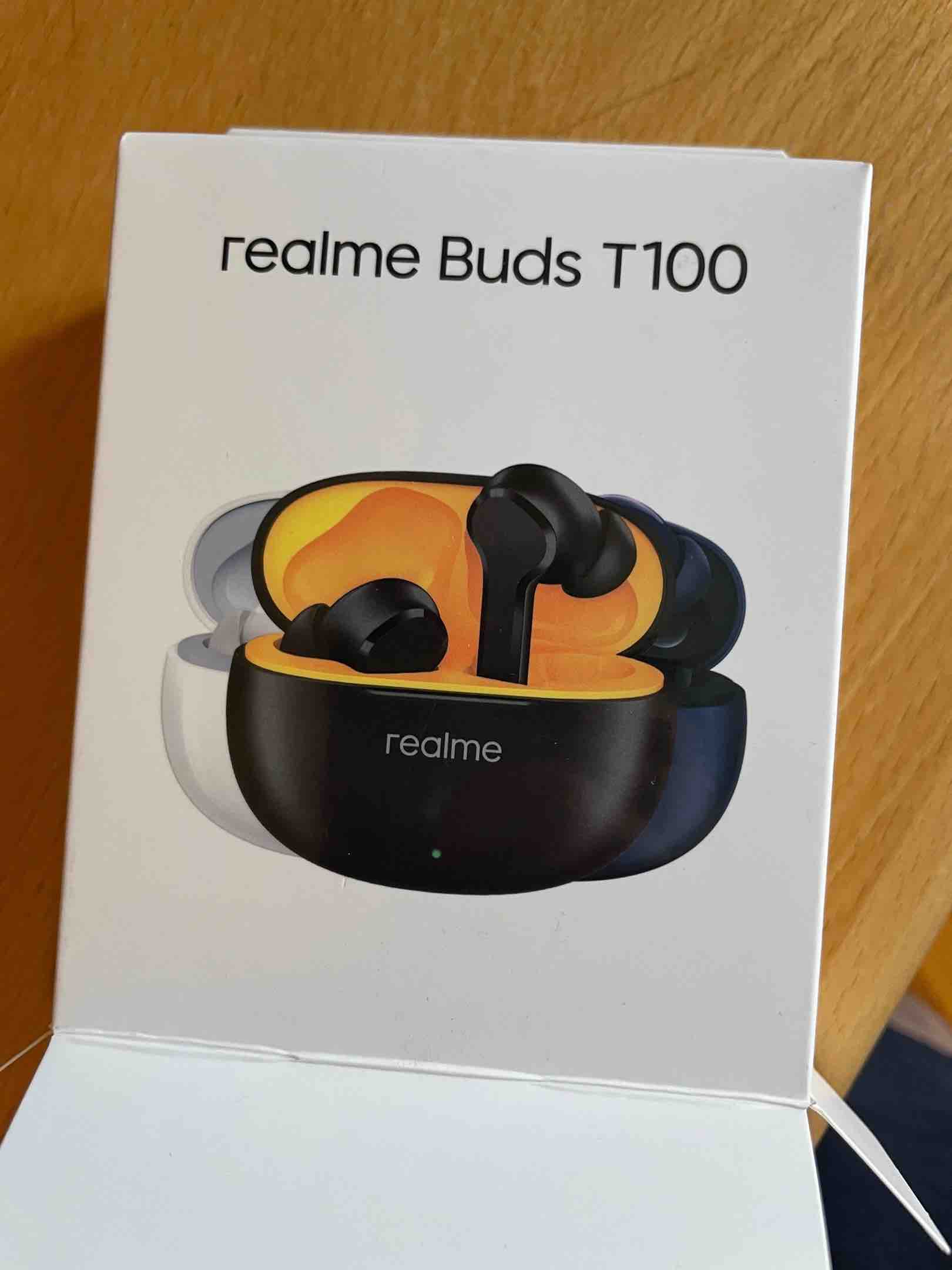 Беспроводные наушники Realme Buds T100 чёрные - отзывы покупателей на  маркетплейсе Мегамаркет | Артикул: 600009450240