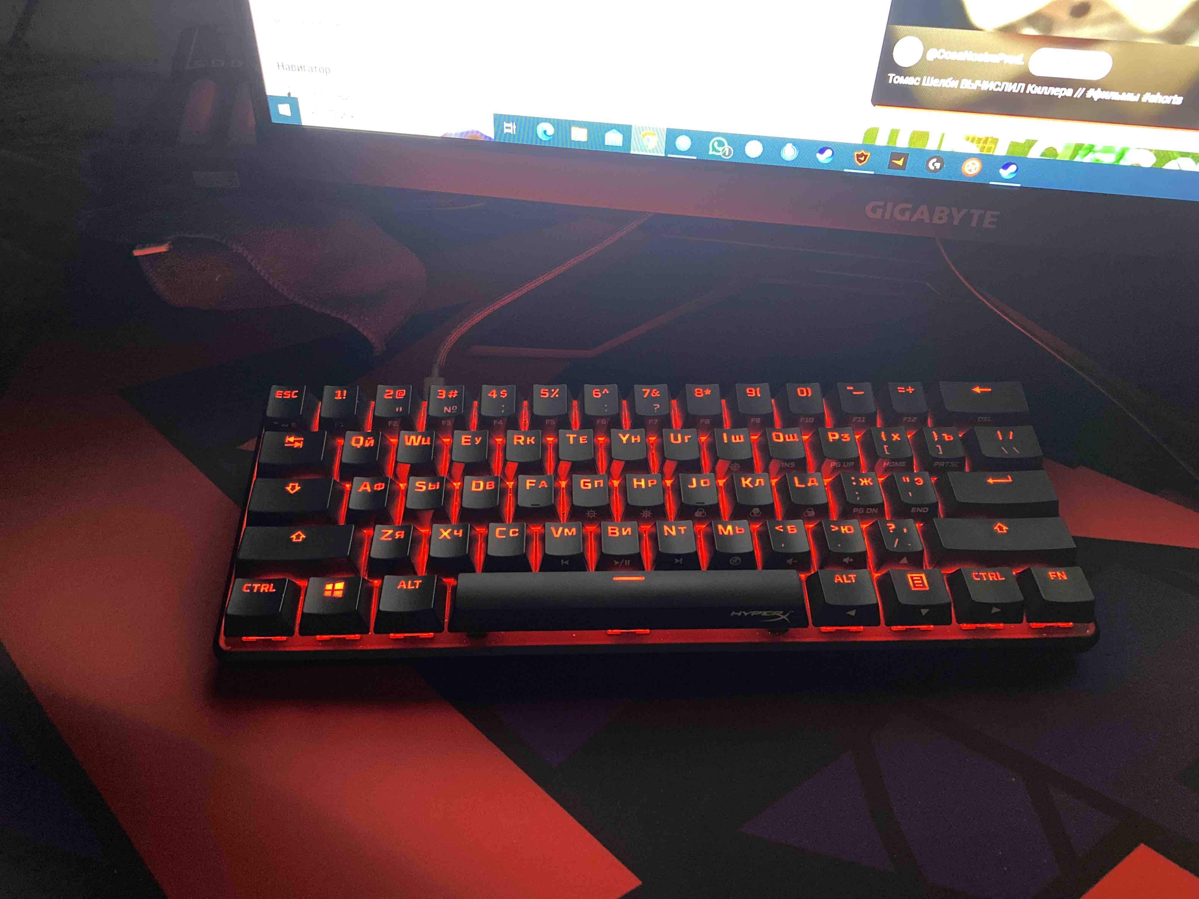 Игровая клавиатура HyperX Alloy Origins 60 Red switches USB RGB  (HKBO1S-RB-RU/G) - отзывы покупателей на маркетплейсе Мегамаркет | Артикул:  600004022831