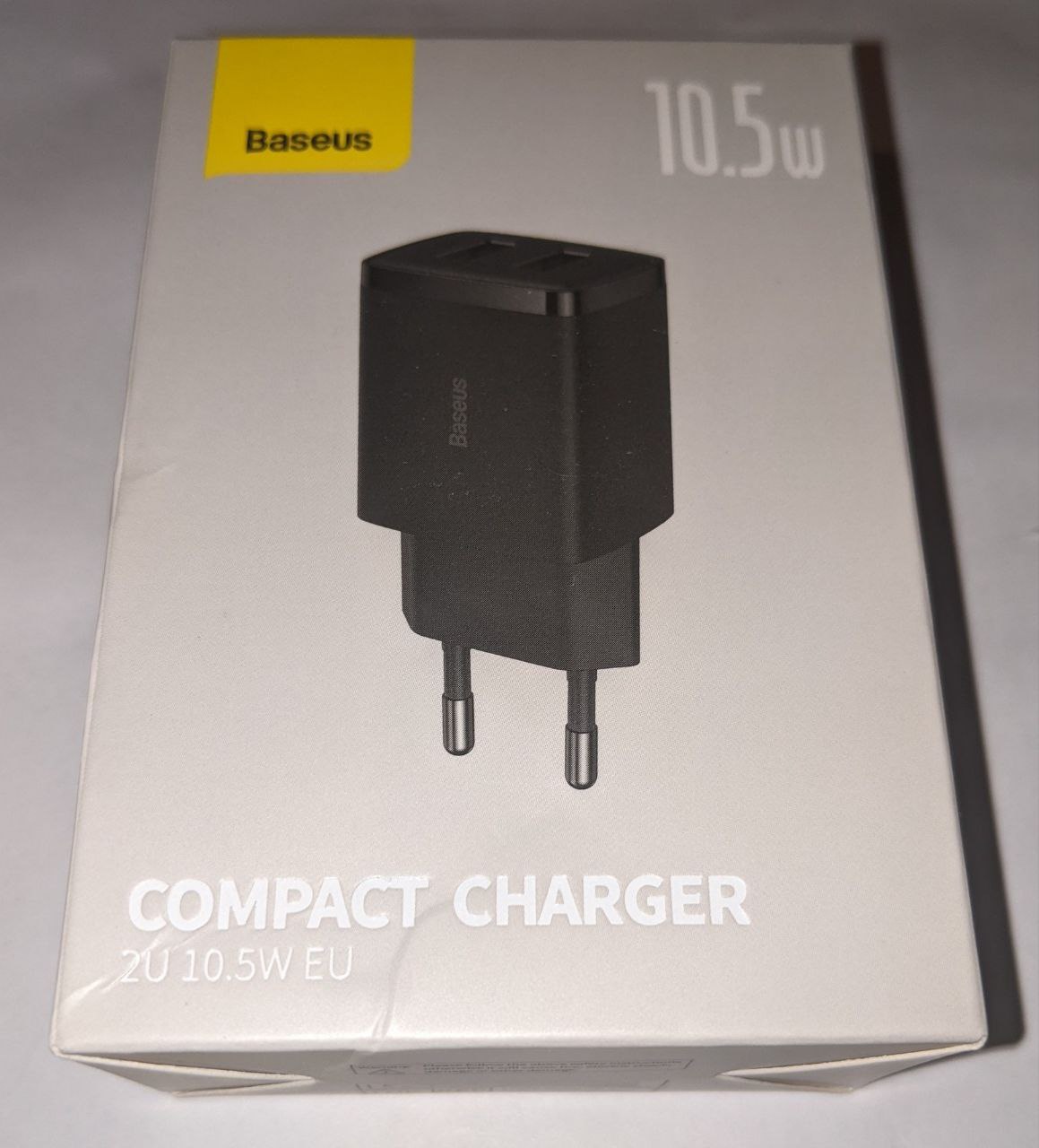 Сетевое зарядное устройство 2xUSB Baseus Compact Charger 2U 10.5W - Черное  (CCXJ010201) - отзывы покупателей на маркетплейсе Мегамаркет | Артикул:  600008794075