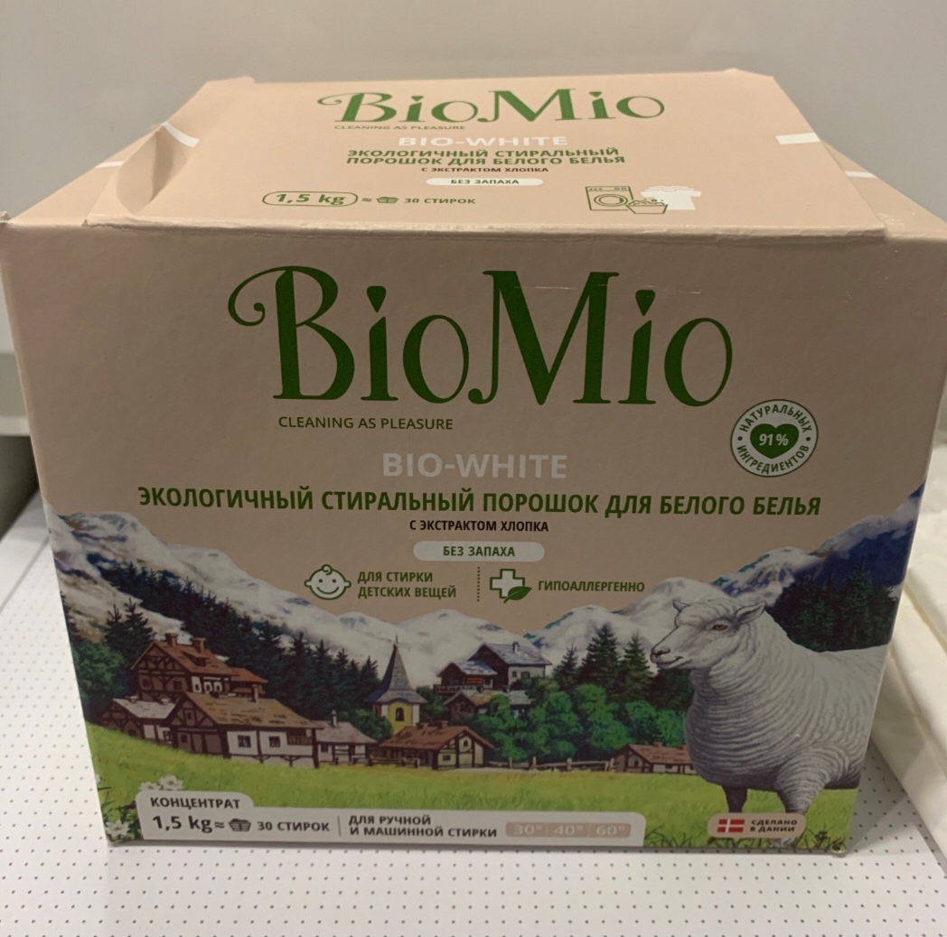 Порошок для стирки BioMio для белого белья 1.5 кг - отзывы покупателей на  Мегамаркет | 100002563987