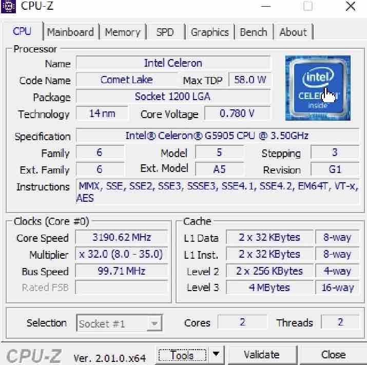The cpu is not supported. The cpu is not supported