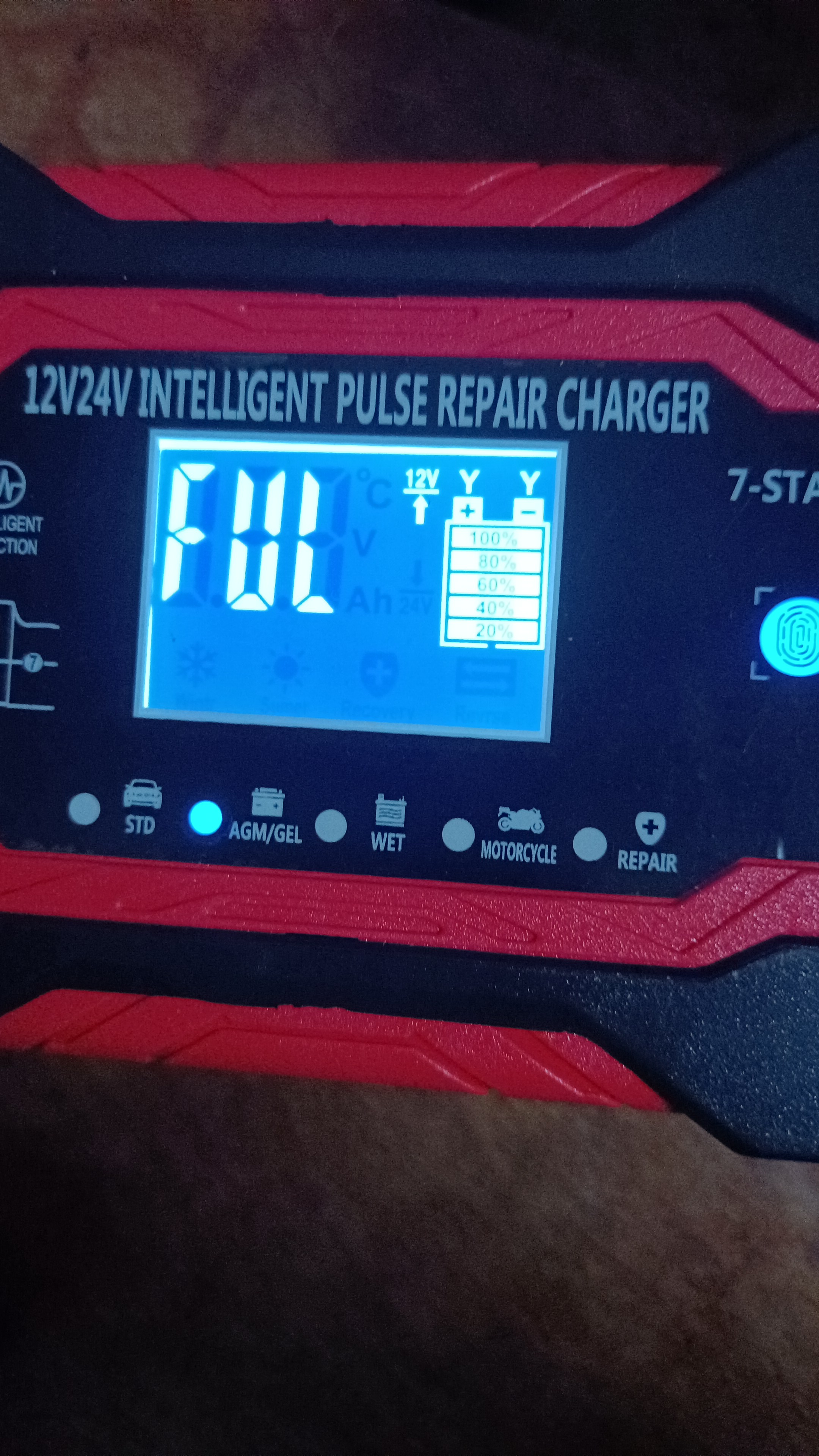 Умное автомобильное зарядное устройство, 12В, 10A 7-ступенчатое ...