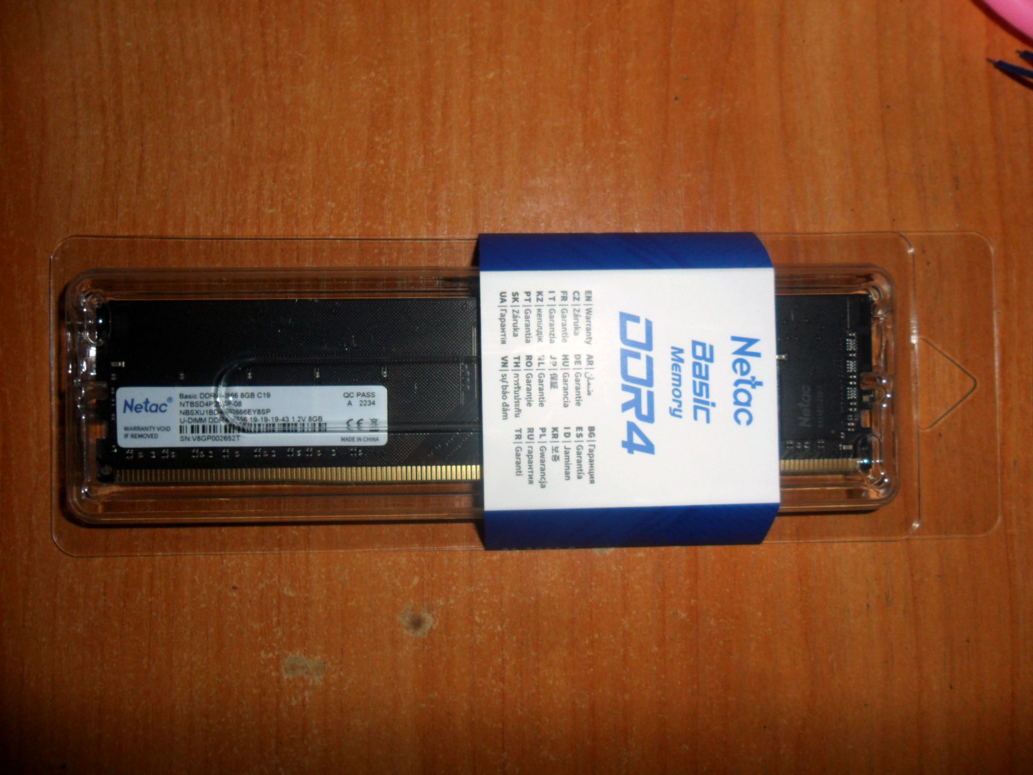 Оперативная память Netac 8Gb DDR4 2666MHz (NTBSD4P26SP-08), купить в ...