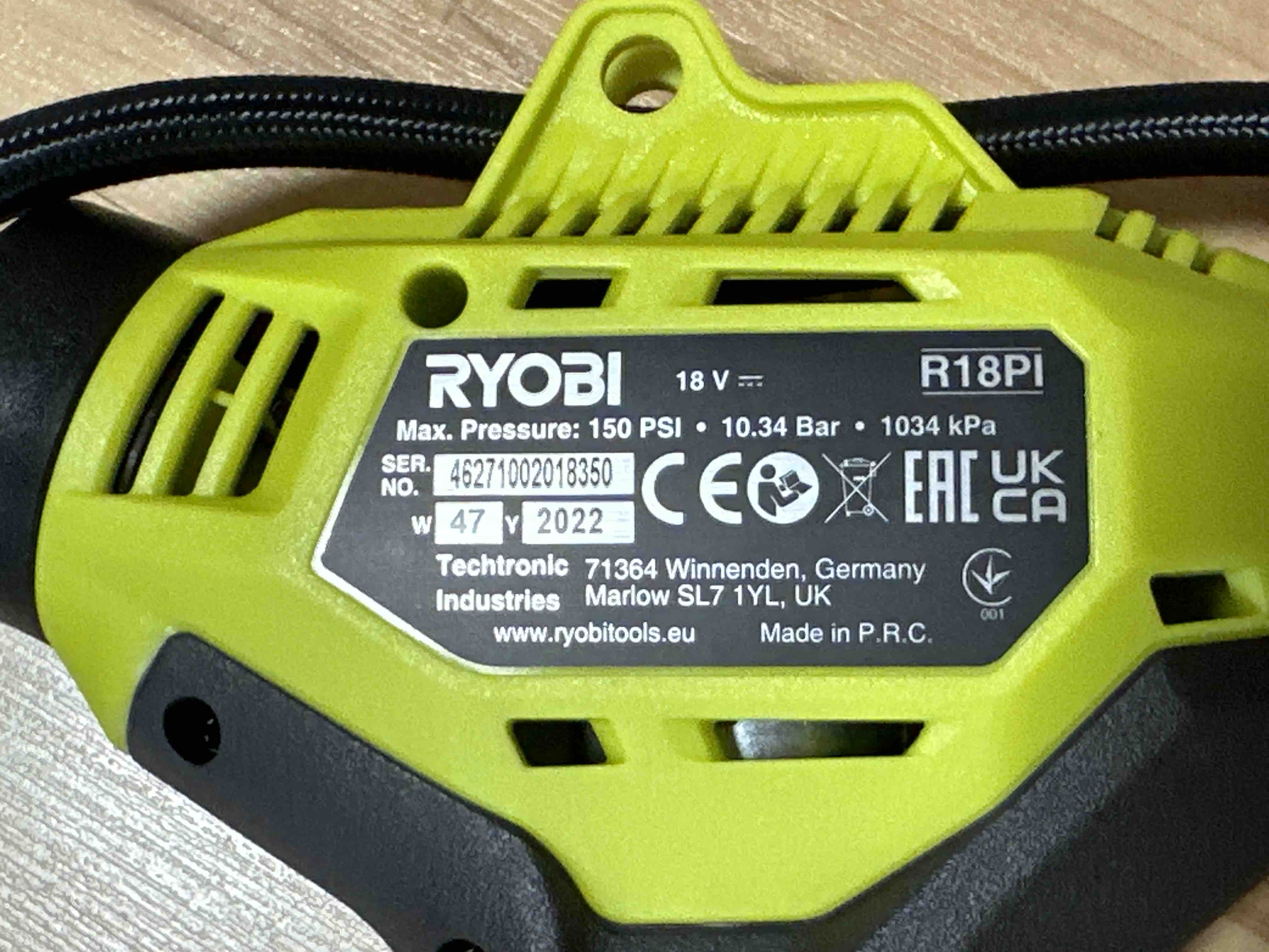 Купить компрессор Ryobi R18PI-0 One+ 5133003931, цены на Мегамаркет |  Артикул: 100029428301