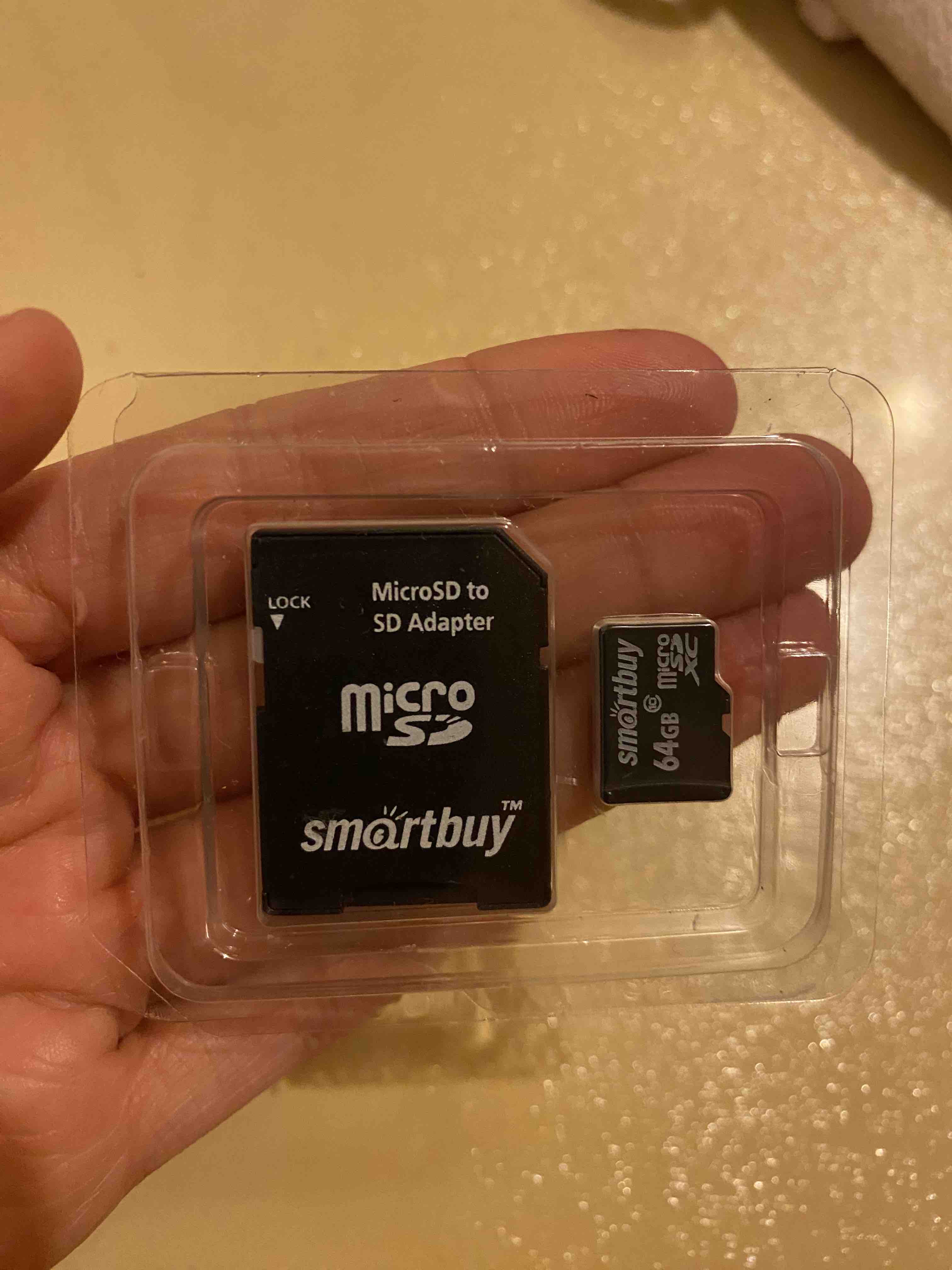 Карта памяти SmartBuy 64GB microSDXC class 10 + SD адаптер - отзывыпокупателей на маркетплейсе Мегамаркет