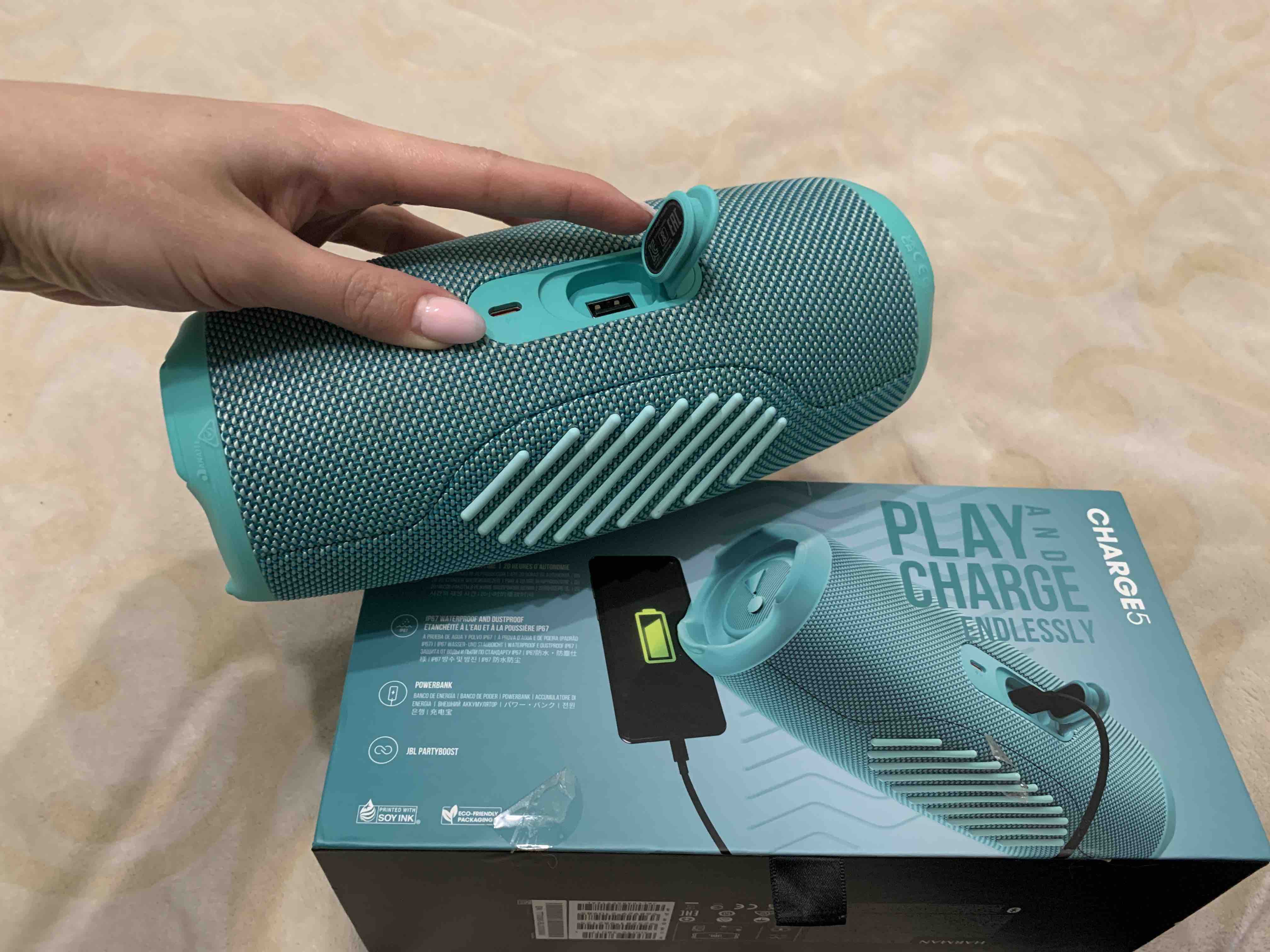 Портативная колонка JBL Charge 5 Teal - отзывы покупателей на маркетплейсе  Мегамаркет | Артикул: 100028302822