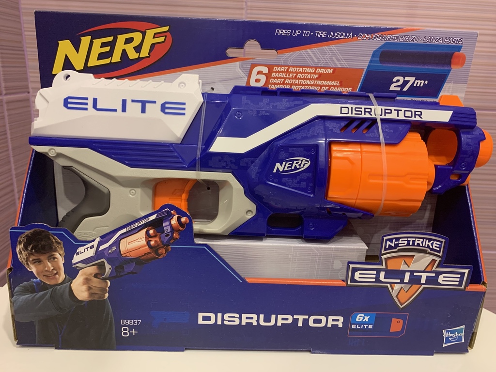 Револьвер от Nerf, бластер Элит Дисераптер, безопасней не бывает