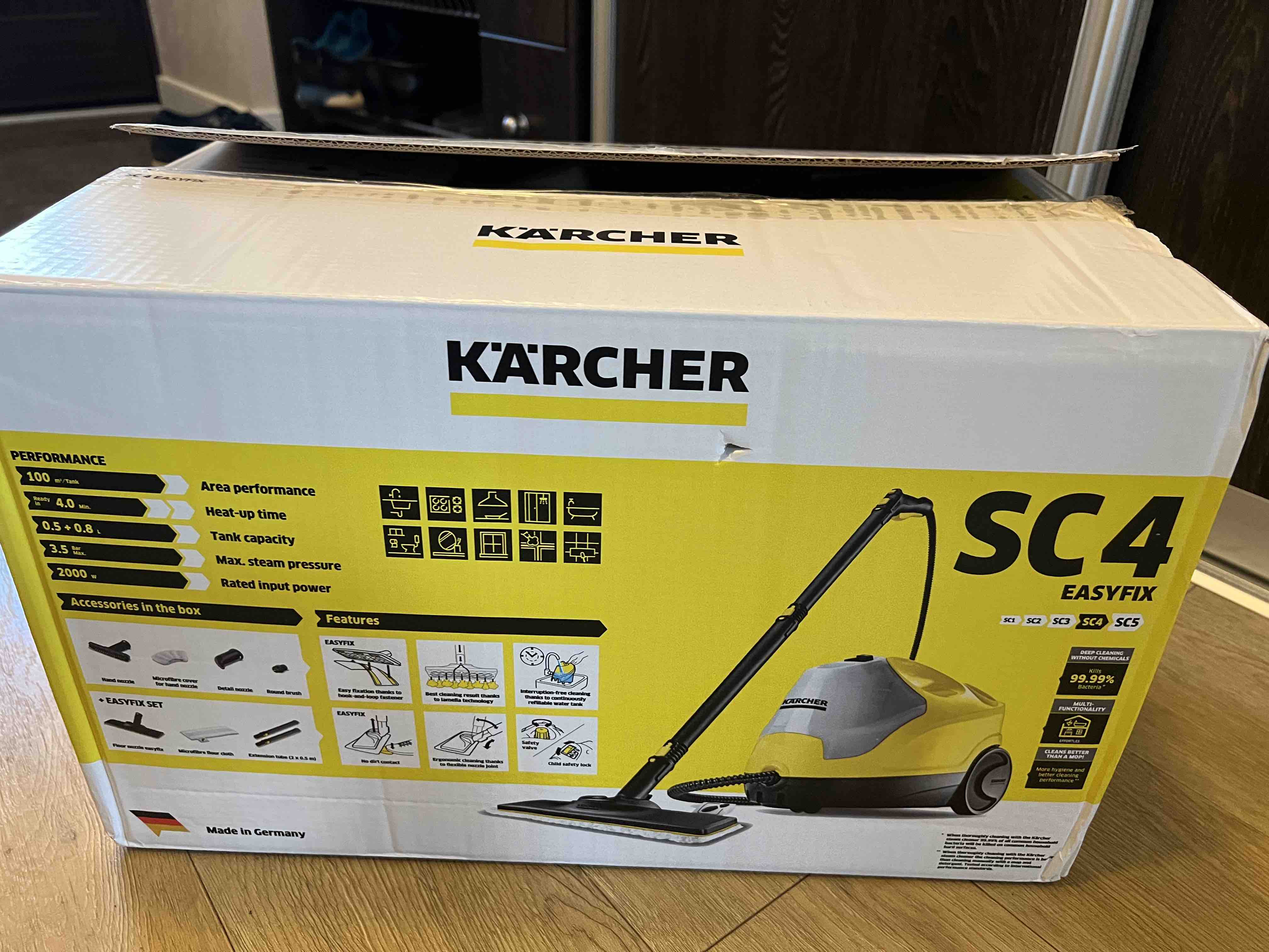 Пароочиститель Karcher SC 4 EasyFix желтый - отзывы покупателей на  Мегамаркет