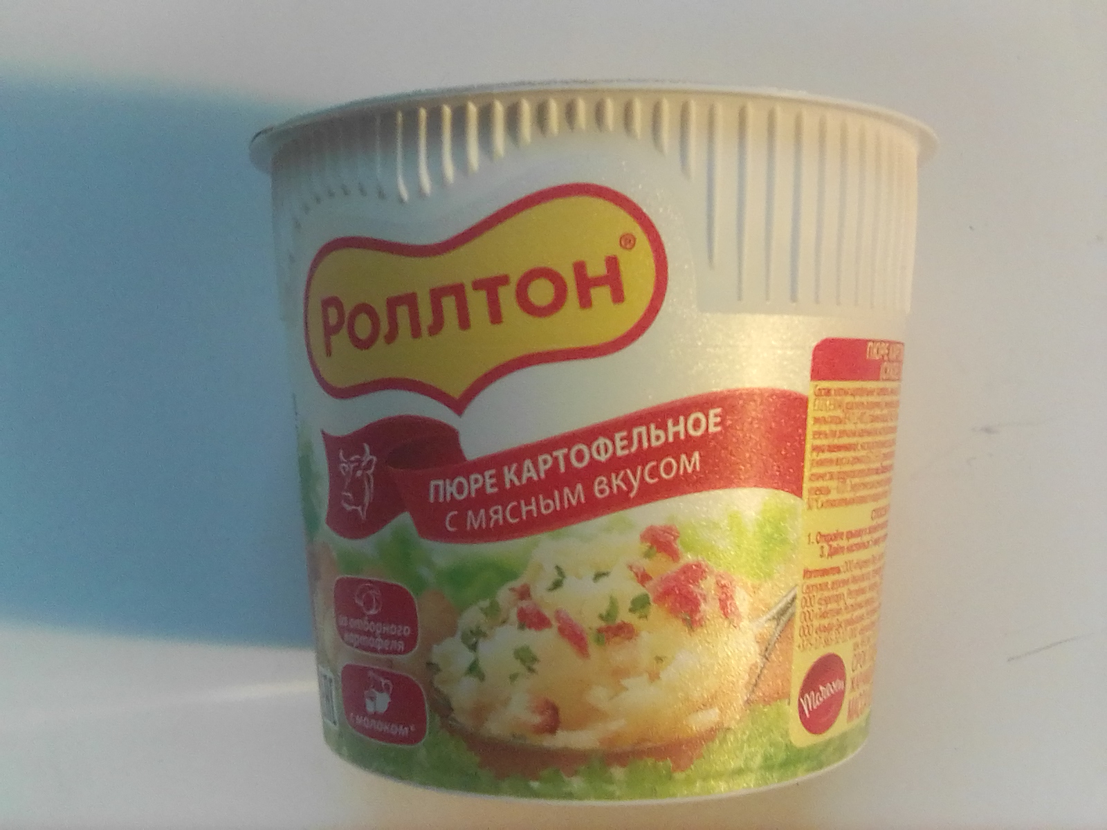 Пюре картофельное быстрого приготовления Роллтон с мясным вкусом с  сухариками 40 г - отзывы покупателей на маркетплейсе Мегамаркет | Артикул:  100023849041