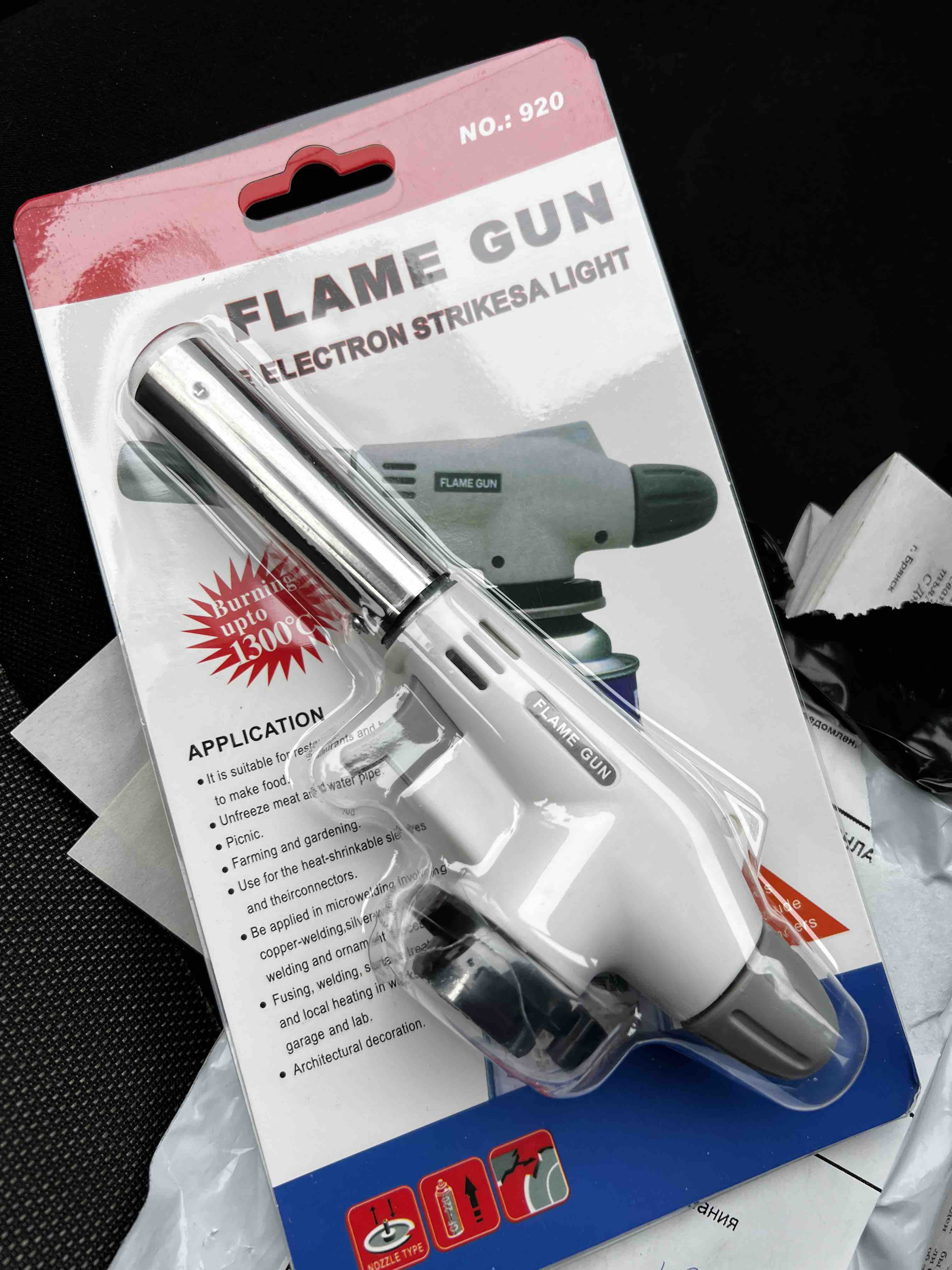 Горелка туристический резак URM Flame Gun 920 - купить, цены на Мегамаркет