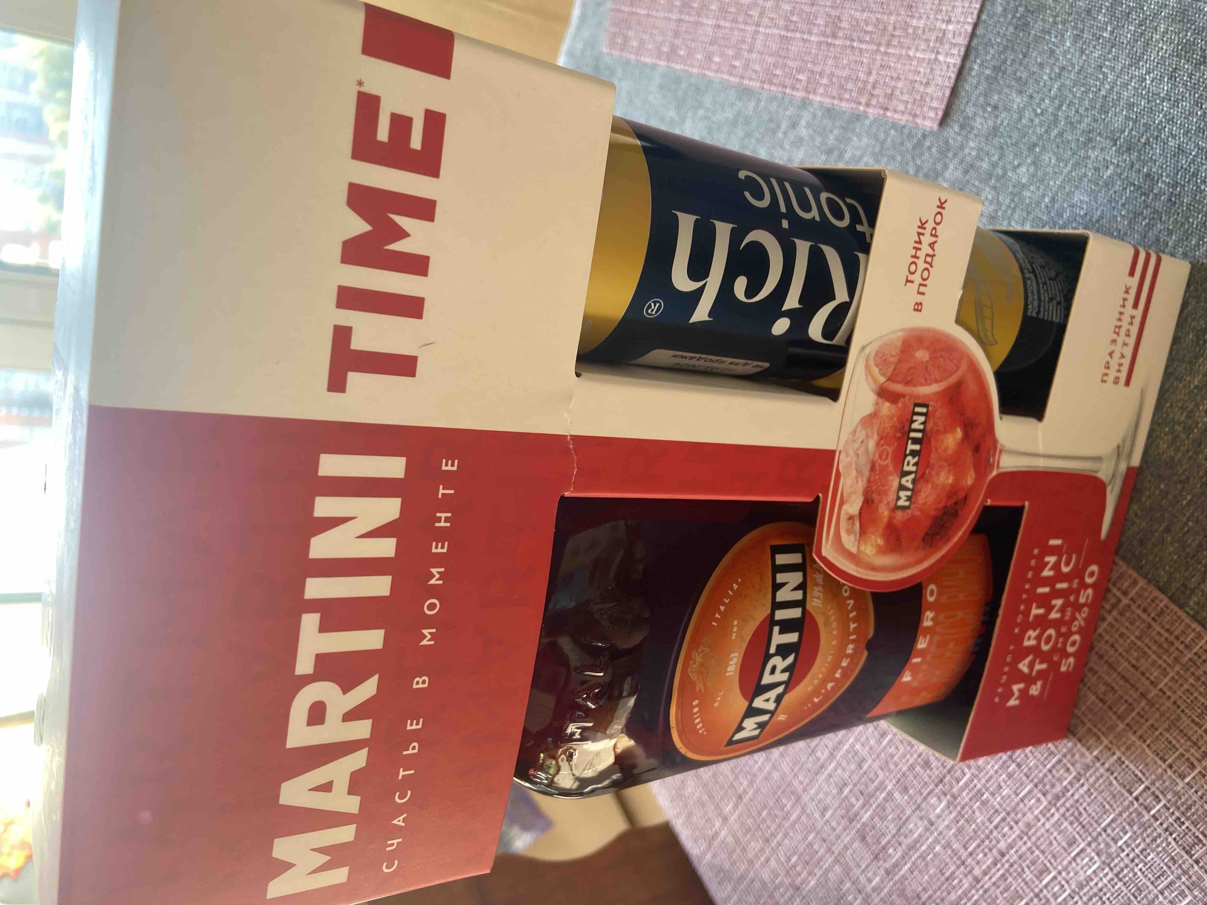 Вермут Martini Fiero, полусладкий, 15 , 1000 мл +2 банки Тоника