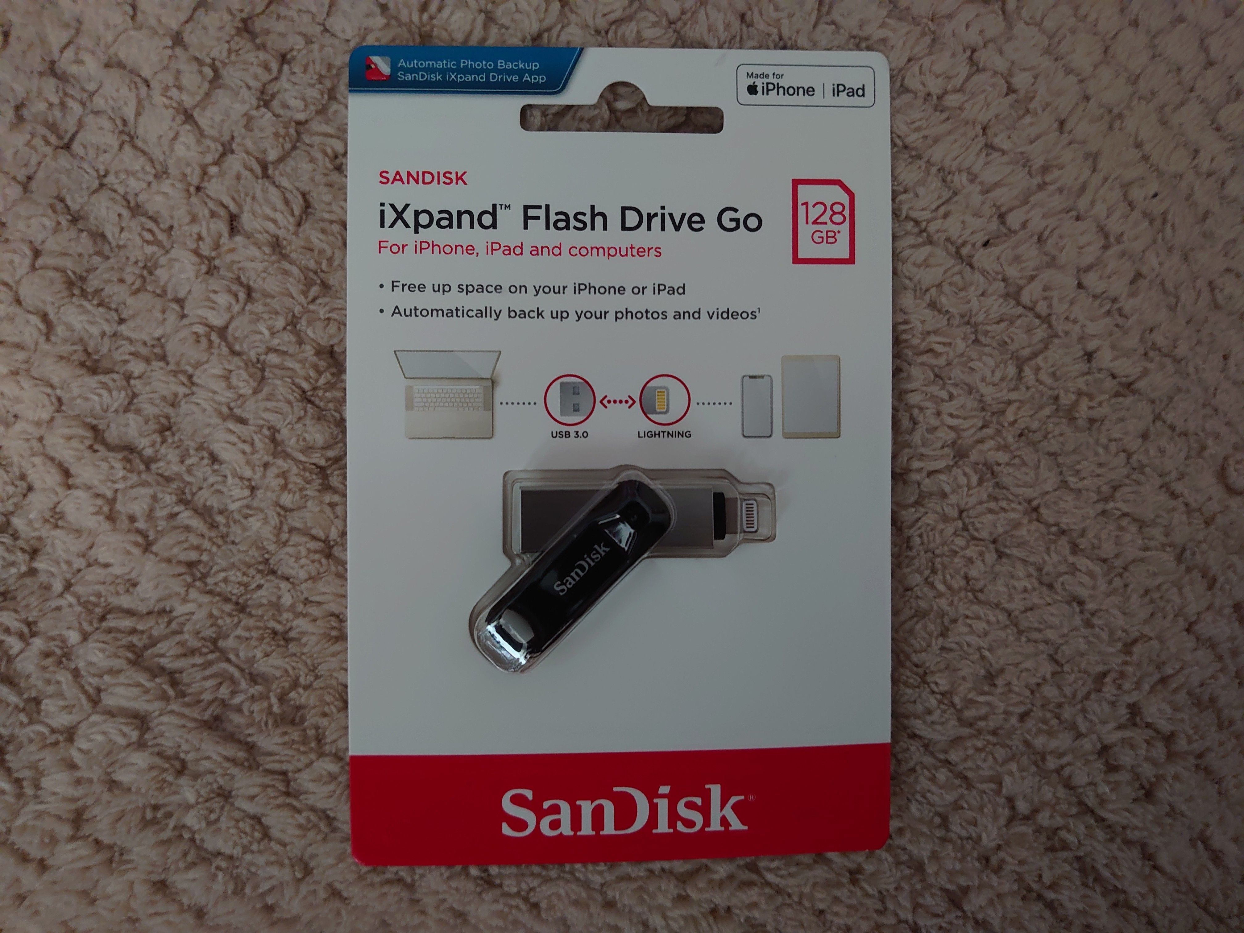 Флешка SanDisk iXpand GO 64ГБ Silver/Black (SDIX60N-064G-GN6NN) - отзывы  покупателей на Мегамаркет | 100027029452