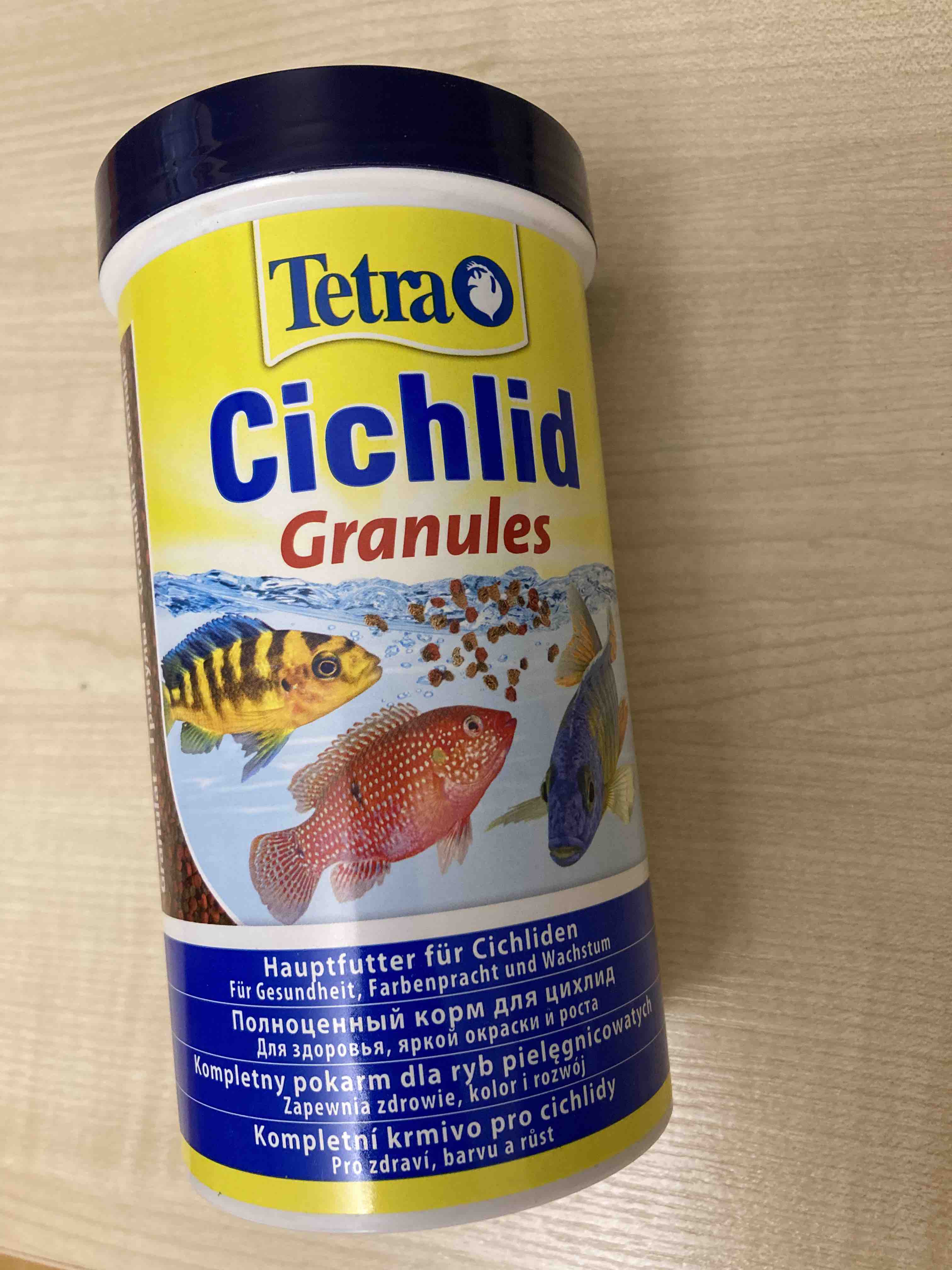 Корм дял рыб Tetra Cichlid Granules всех видов цихлид в гранулах 500мл