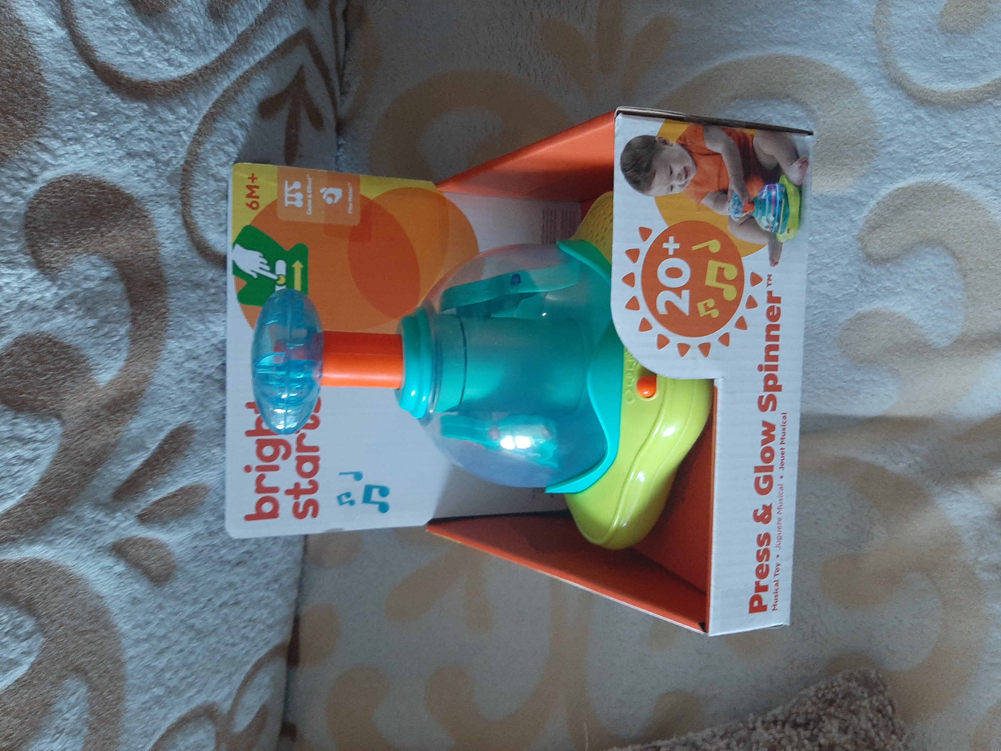 Bright starts press and glow hot sale spinner target