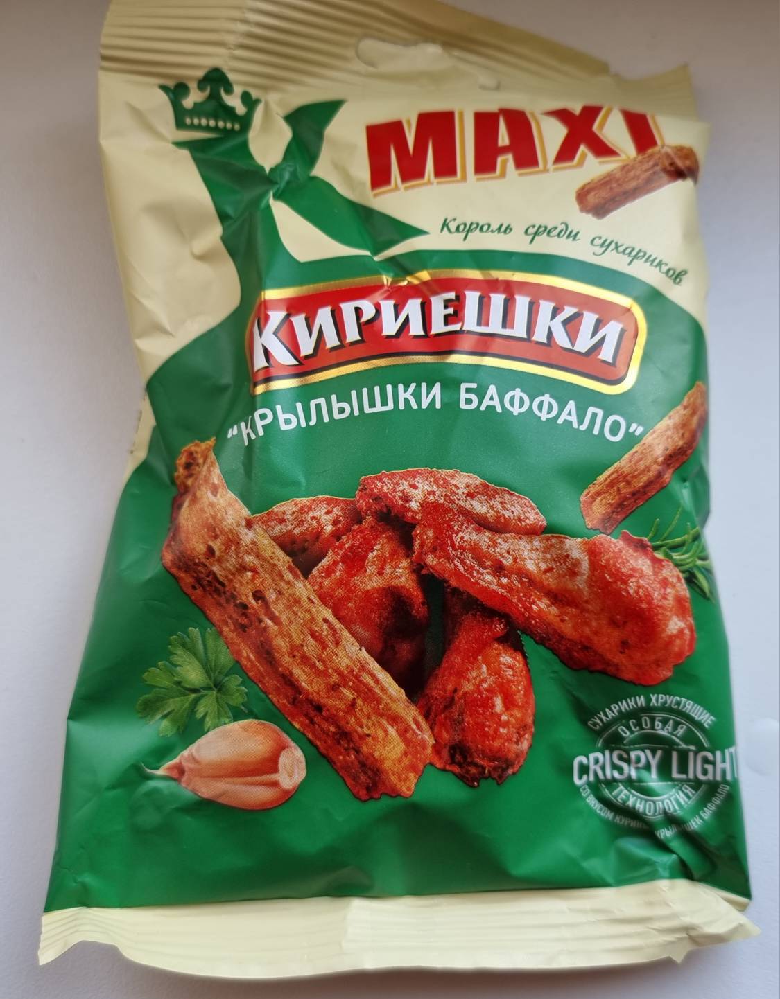 Сухарики Кириешки Maxi со вкусом крылышек баффало 60 г - отзывы покупателей  на маркетплейсе Мегамаркет | Артикул: 100032456768