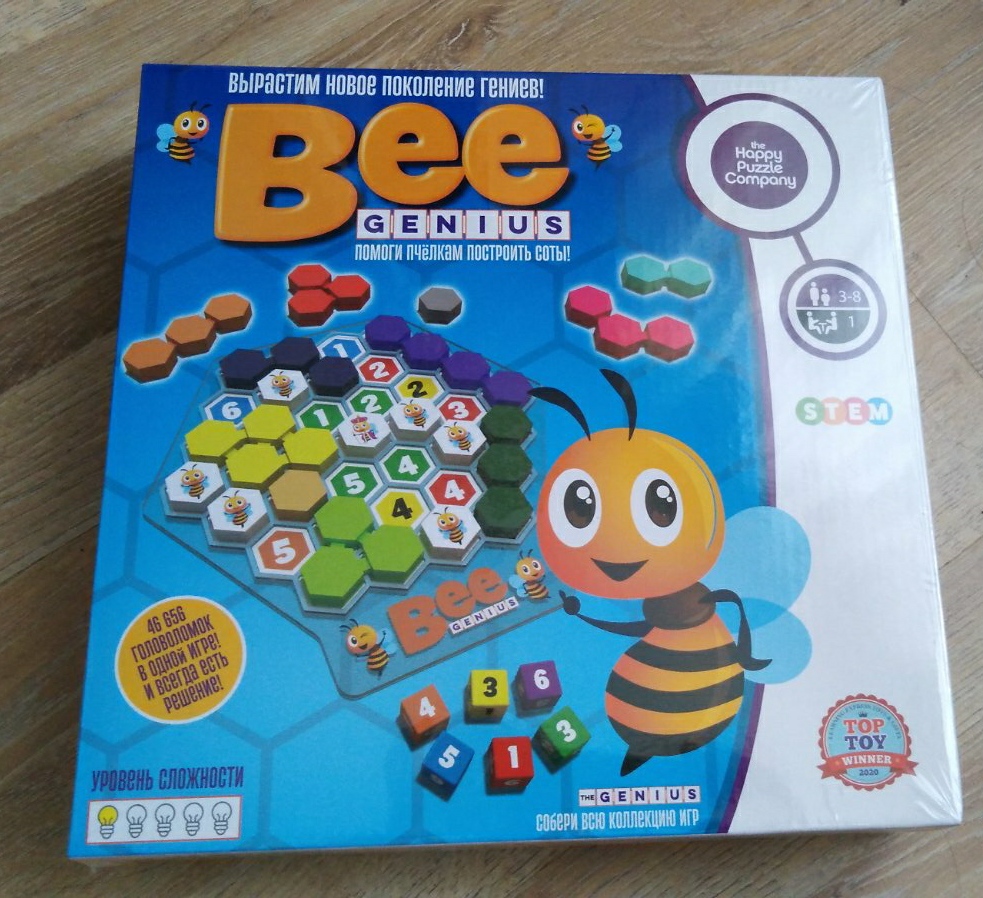 Настольная Игра Happy Puzzle Логическая Головоломка Bee Genius Гениальная  Пчела 1002 HPSPL - отзывы покупателей на Мегамаркет