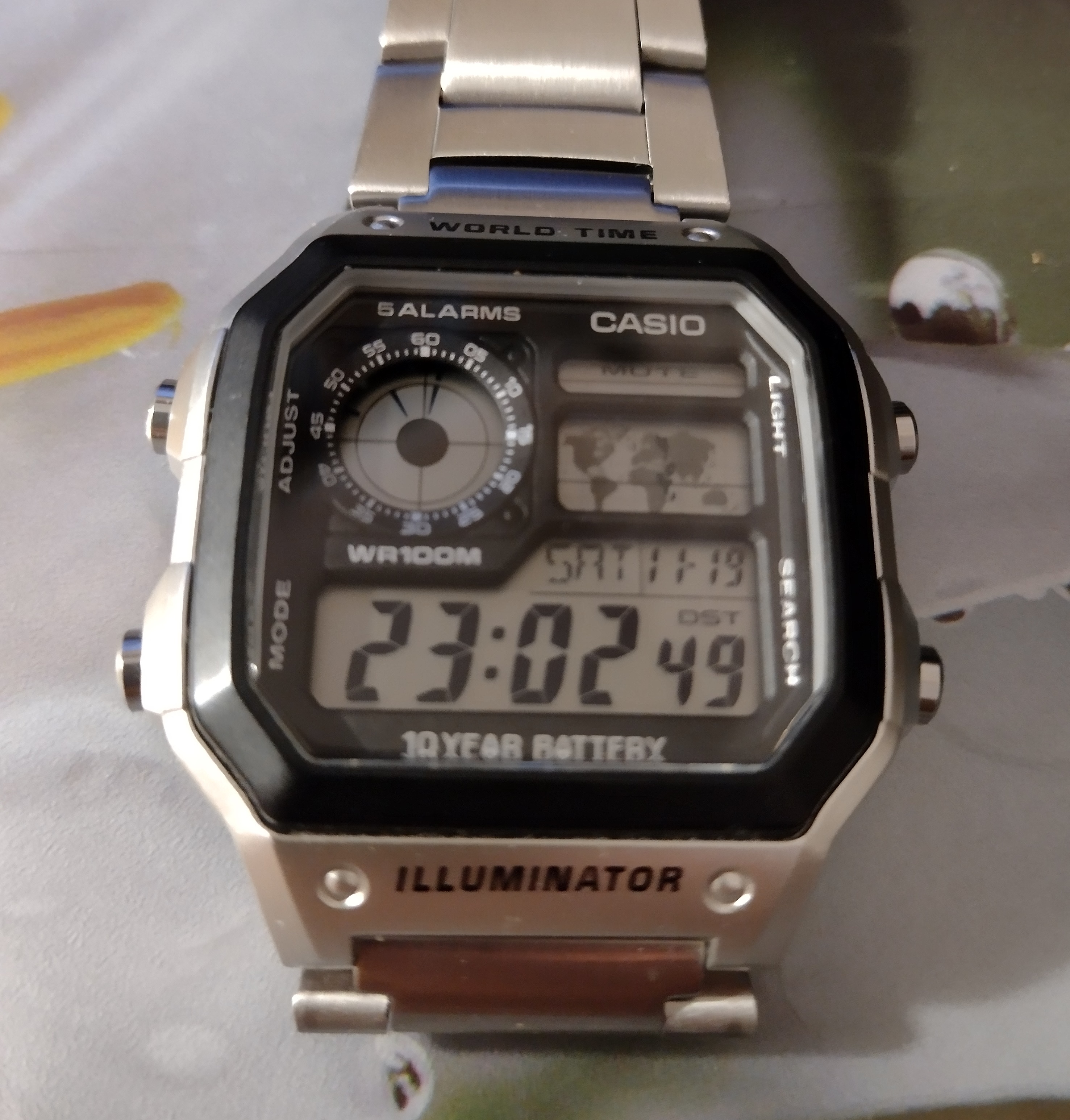 Наручные часы электронные мужские Casio Illuminator Collection  AE-1200WHD-1A - отзывы на маркетплейсе Мегамаркет