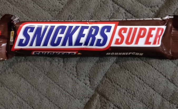 Шоколадный батончик snickers super, 80 г